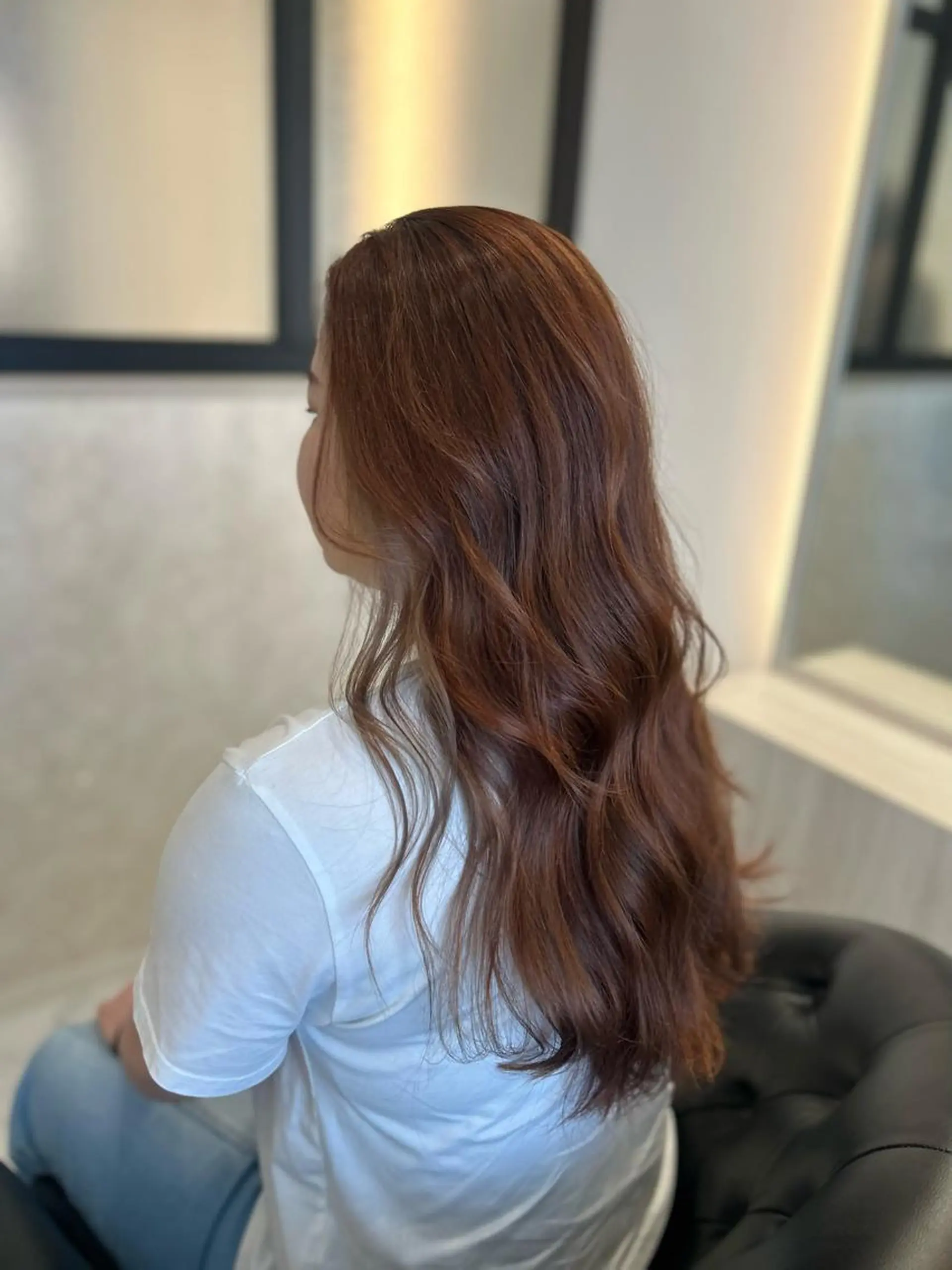 ロング カラー ヘアカラー トリートメント &chaLme   心斎橋所属・emi/髪質改善/ 韓国風/艶カラーのヘアスタイル