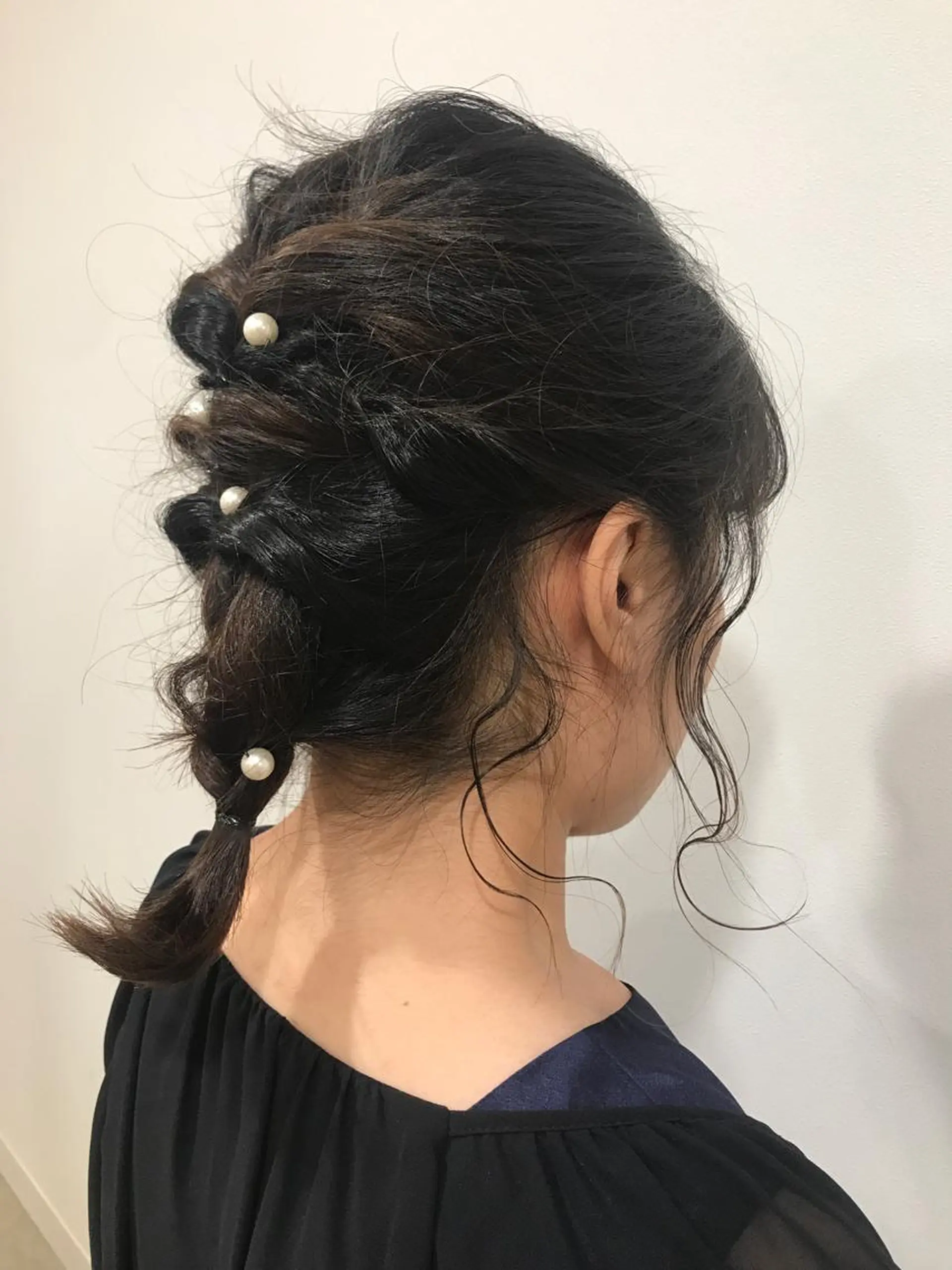 ヘアアレンジ 暖色カラー🍊 ボブ🌿顔周りcutのヘアスタイル