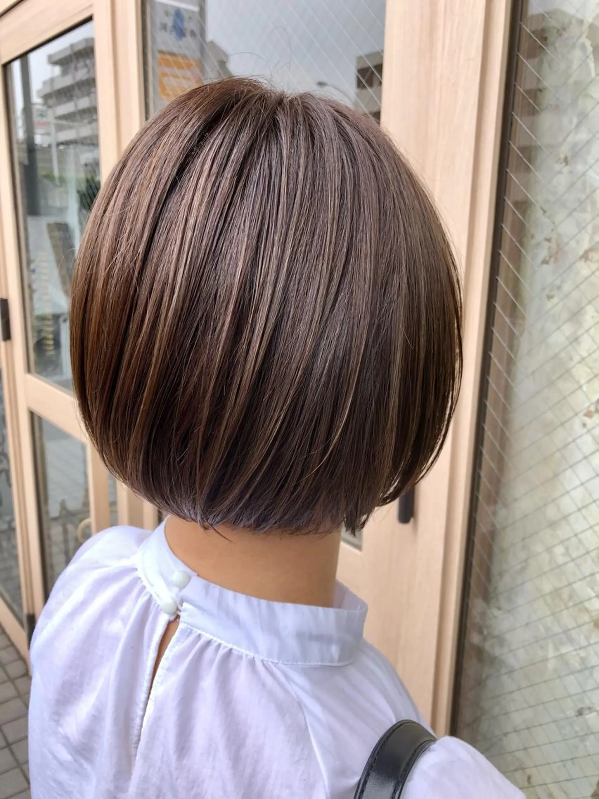 ショート ボブ 縮毛矯正 Carina所属・セン北徒歩５分 キシタクのヘアスタイル