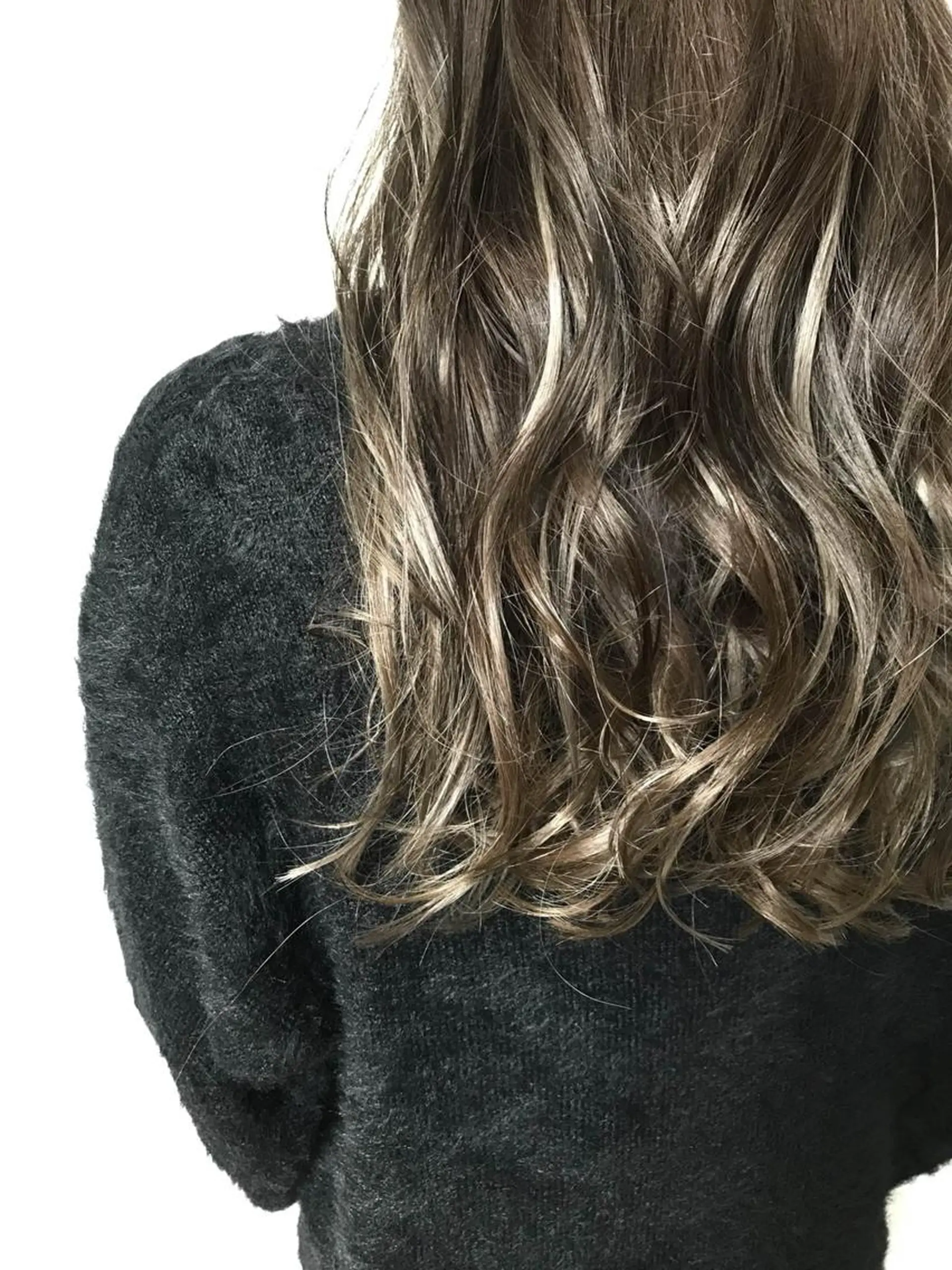 セミロング カラー ヘアアレンジ チビ編み込みエクステ シールEXどぅ〜すのヘアスタイル