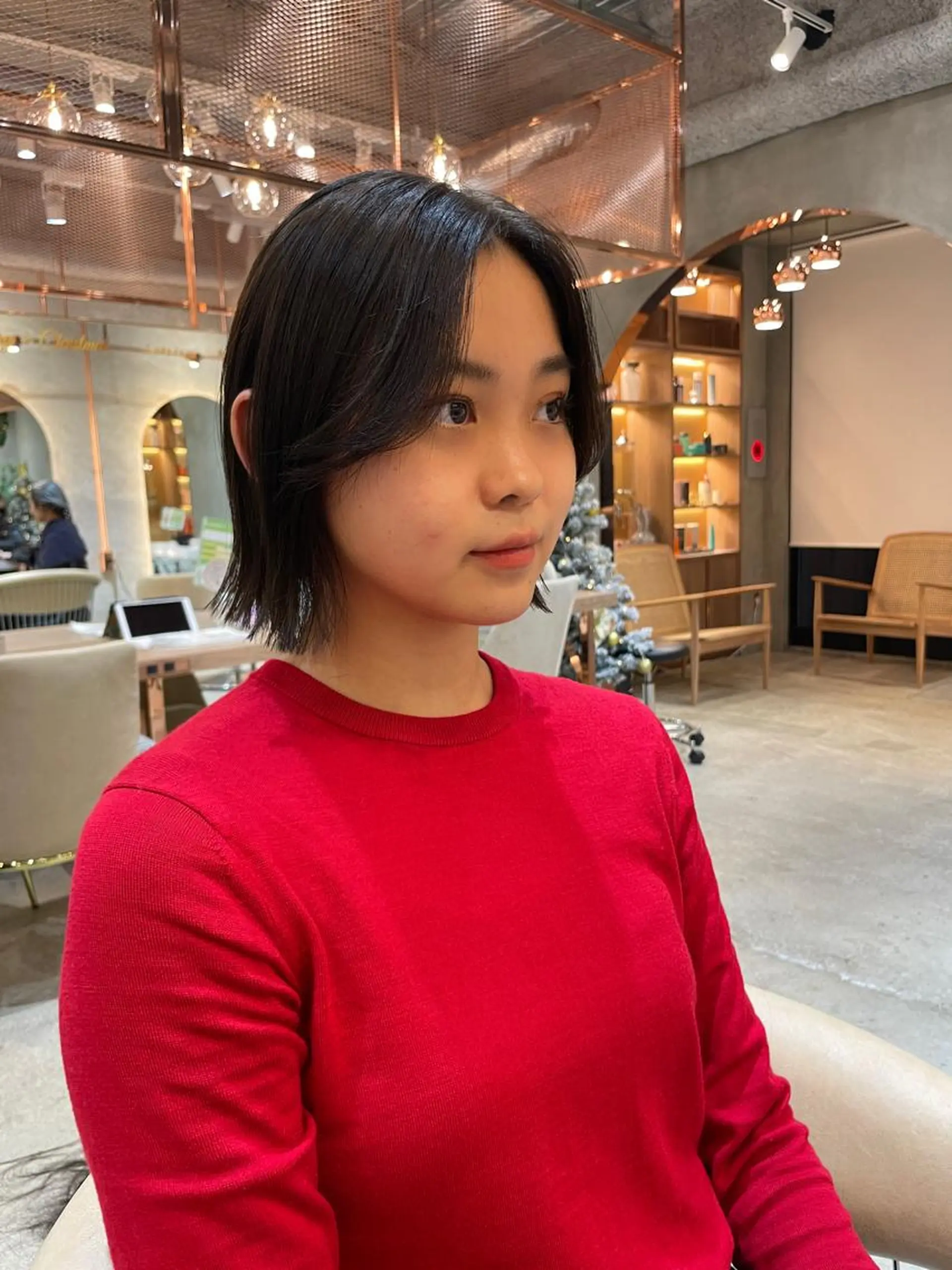 ミディアム カット ヘアカラー トリートメント レイヤー/韓国ヘア 縮毛矯正🫧鈴木颯のヘアスタイル