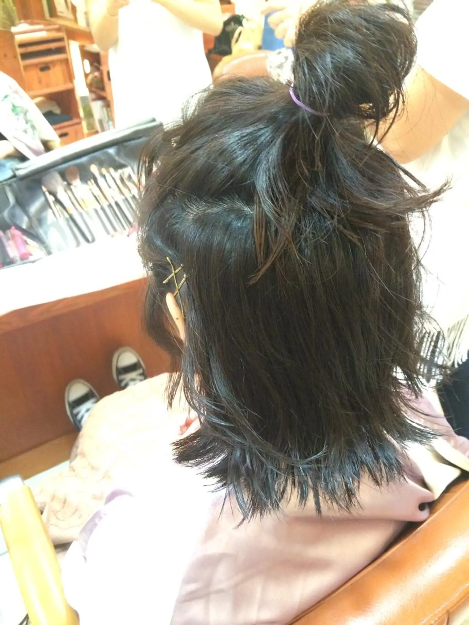 ミディアム ヘアアレンジ お団子ヘア アッシュ 浴衣 山下 直人のヘアスタイル