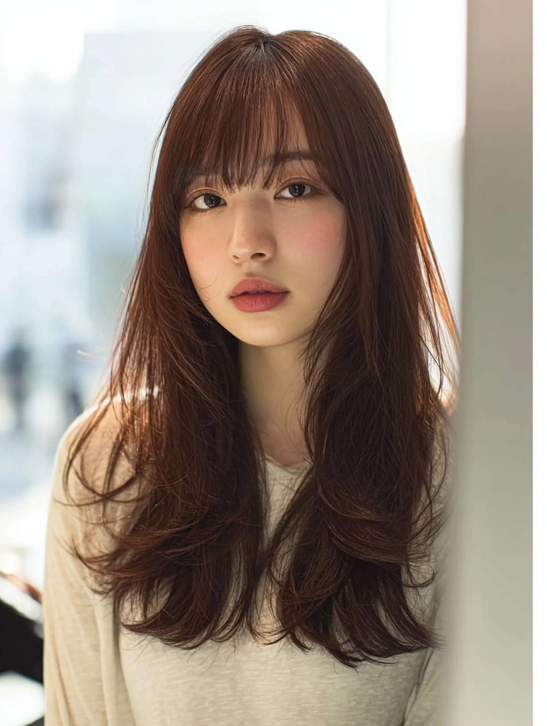 セミロング ハッシュカット 髪質改善 レイヤーカット 縮毛矯正 トリートメント カット ヘアカラー 縮毛矯正 トリートメント 生艶髪＆レイヤー🔔 渋谷お薦めNo.1✨のヘアスタイル