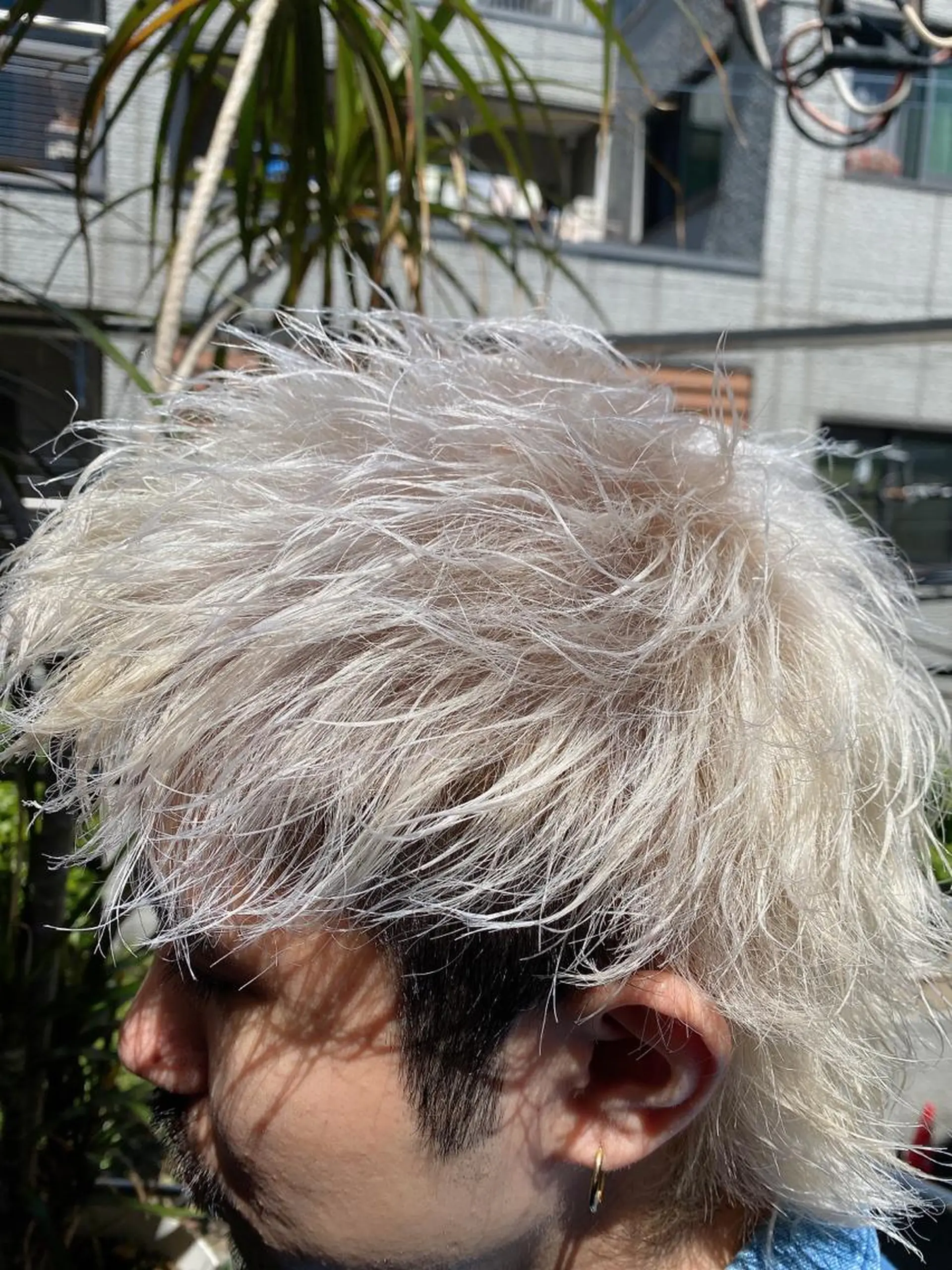 ショート カラー メンズ メンズブリーチ メンズハイトーン ブリーチ ハイトーンカラー パープルカラー ヘアカラー トリートメント go today表参道flos所属・メンズ特化🔥 倉兼翔のヘアスタイル