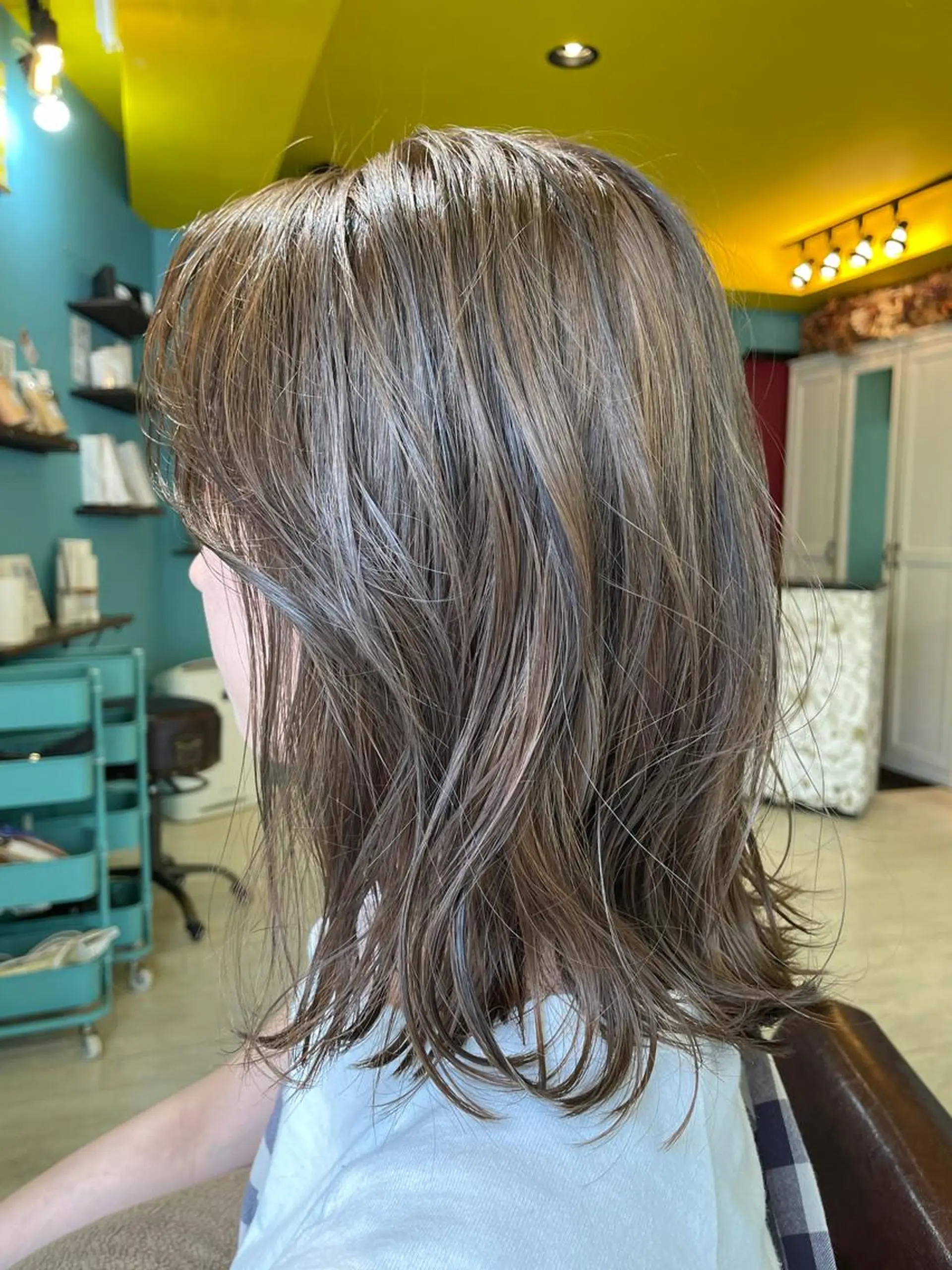 ミディアム ハイライト ヘアカラー Share  Salon  Reco【GARDEN】所属・末石 智のヘアスタイル