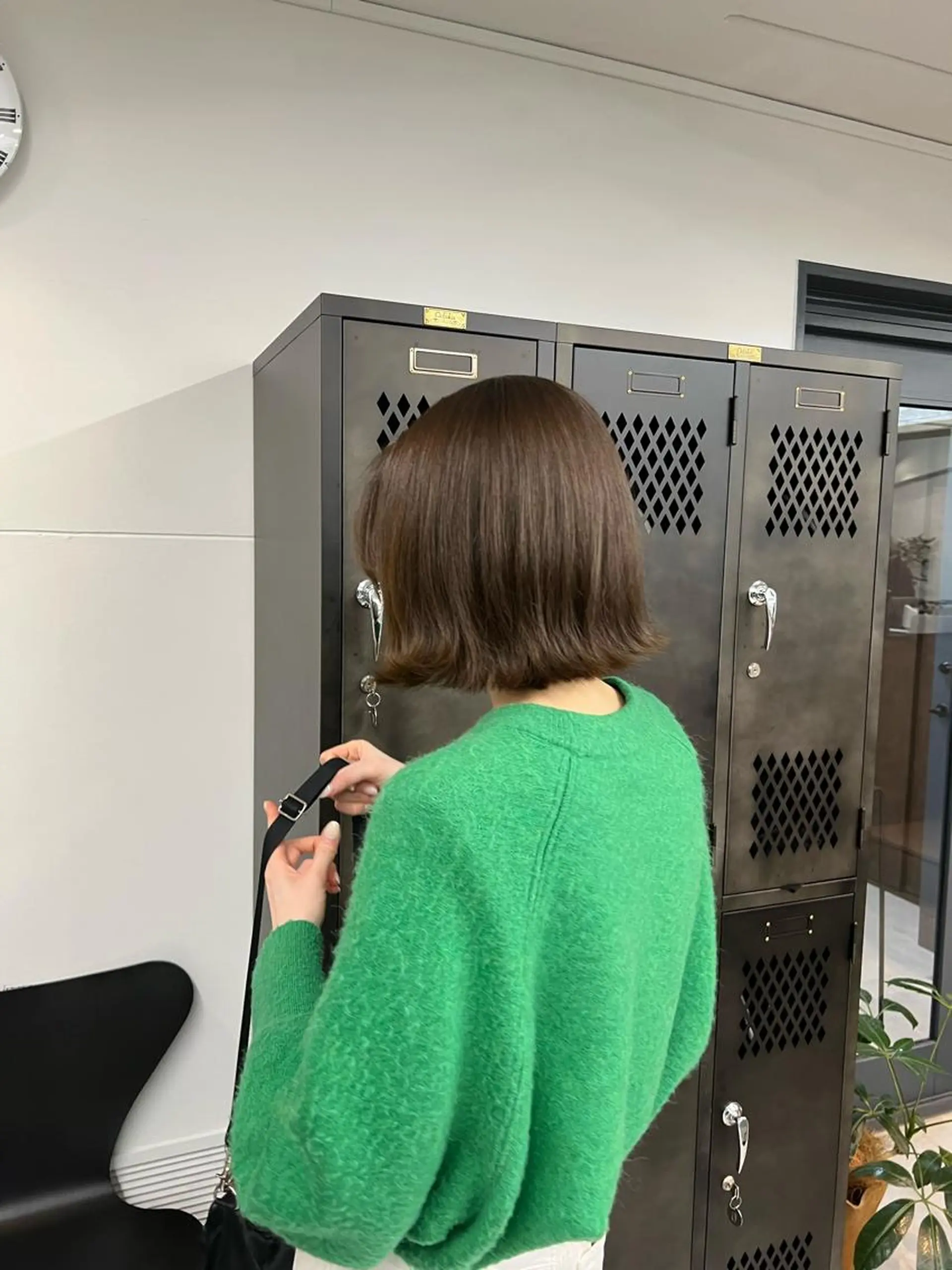 ミディアム カット ヘアカラー トリートメント INORI /フェイスレイヤーのヘアスタイル