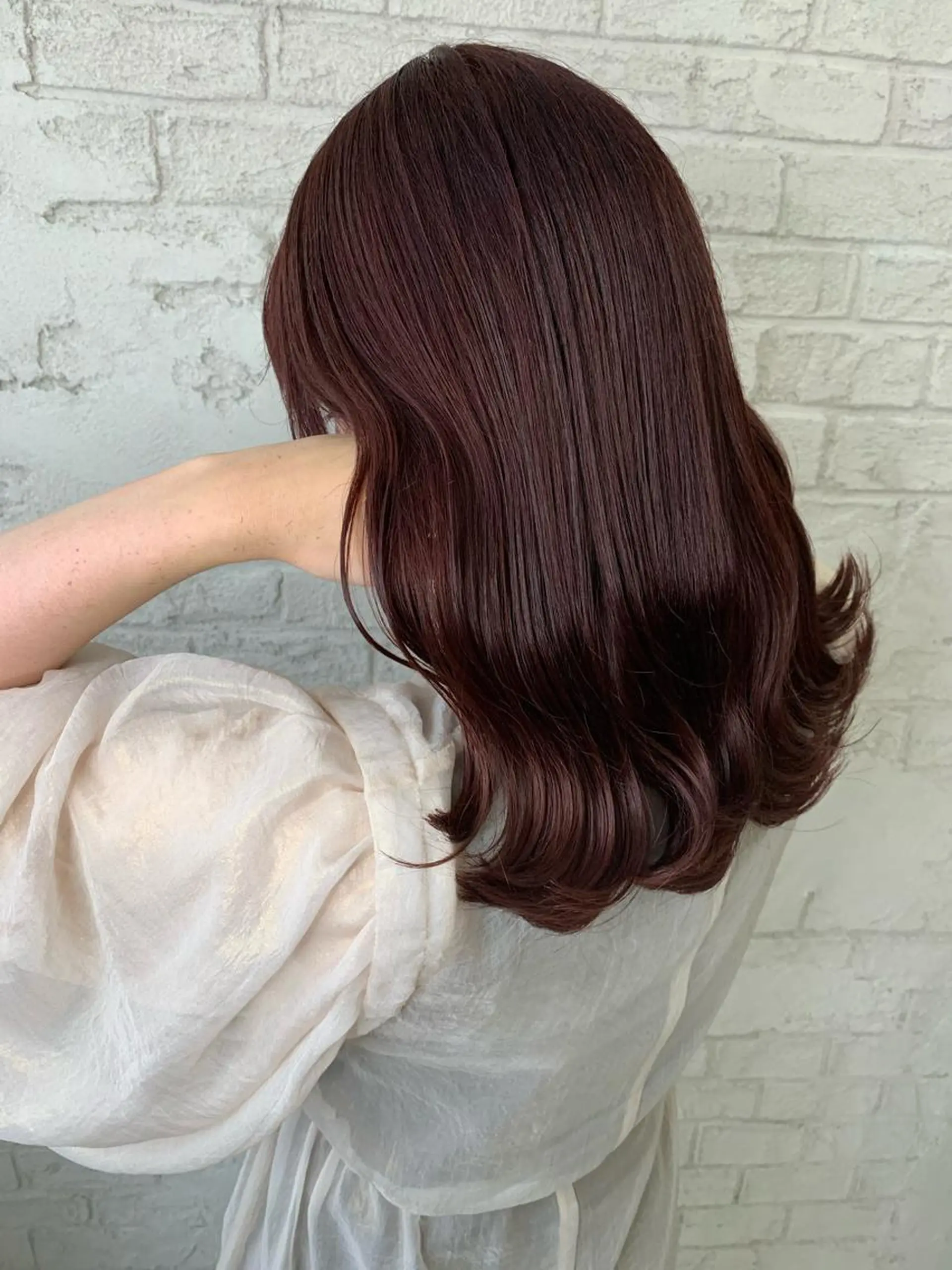 セミロング パープルカラー 🇺🇸ハイライト特 化美容師🇺🇸漆沢のヘアスタイル