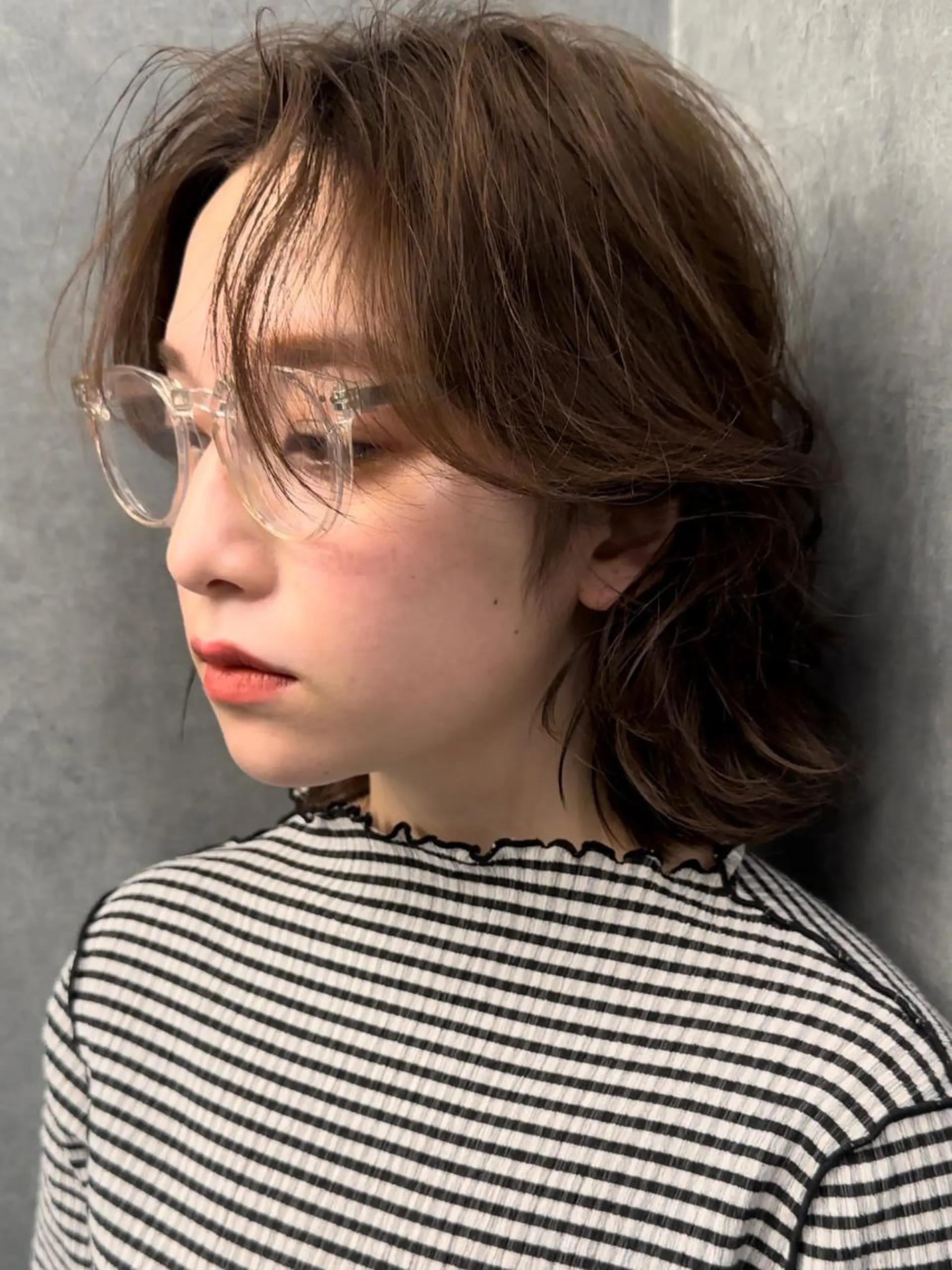 ミディアム 古沢 新のヘアスタイル