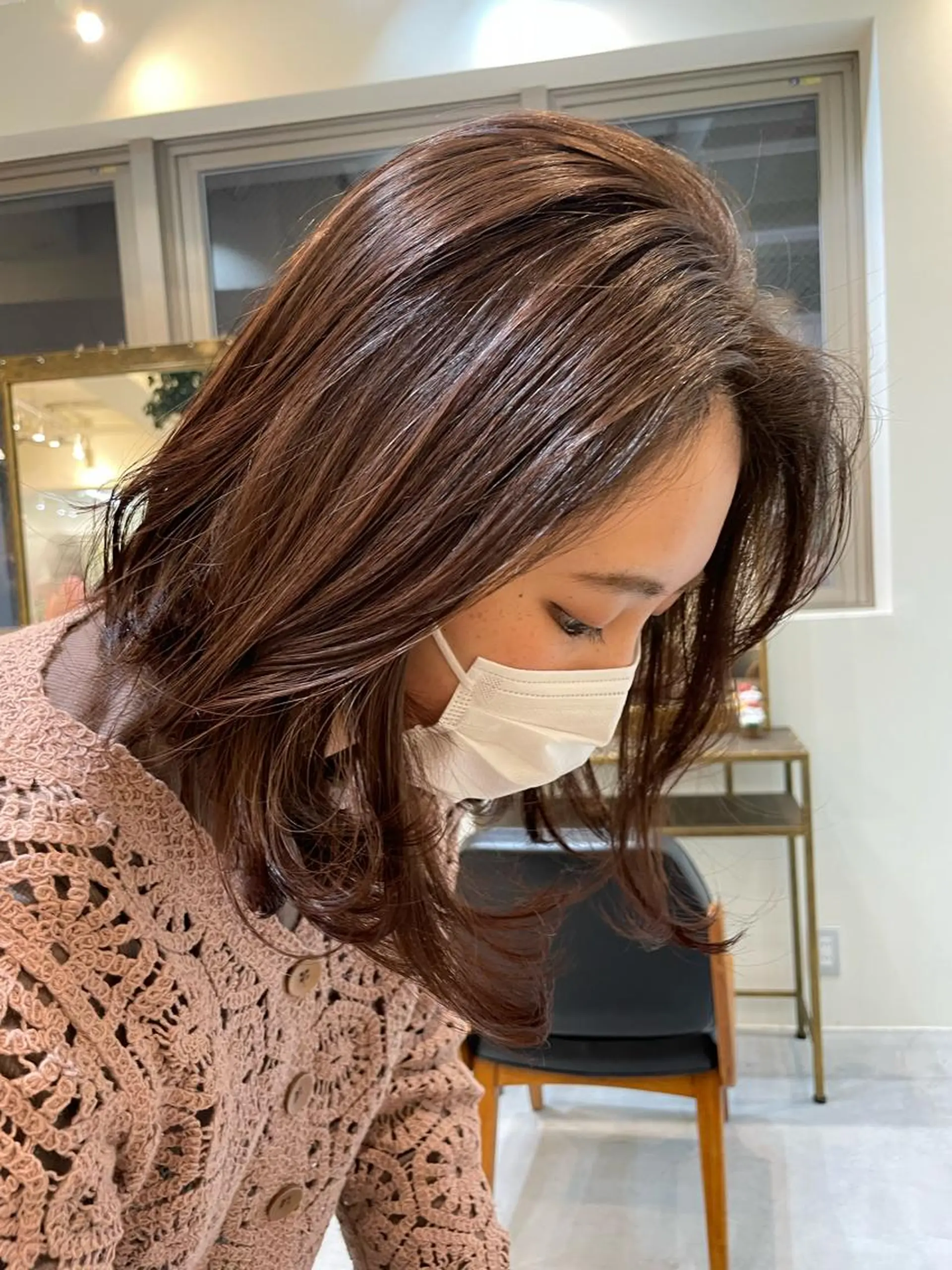 セミロング カラー ヘアアレンジ ヘアカラー AO hair studio所属・minami ♡のヘアスタイル