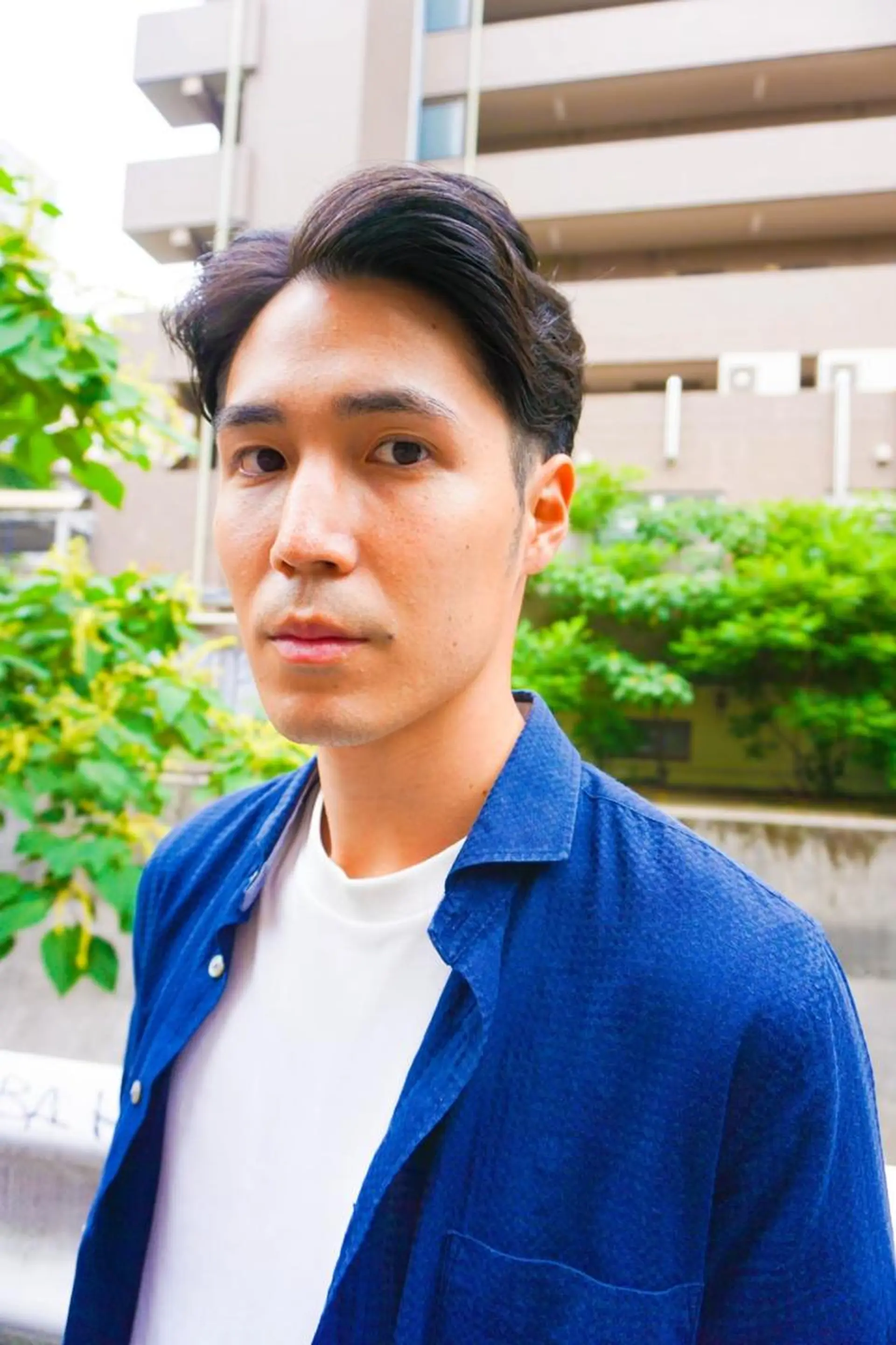 ショート メンズ アップバング ビジネス マッシュ メンズパーマ メンズツイストパーマ 高橋 英彦のヘアスタイル