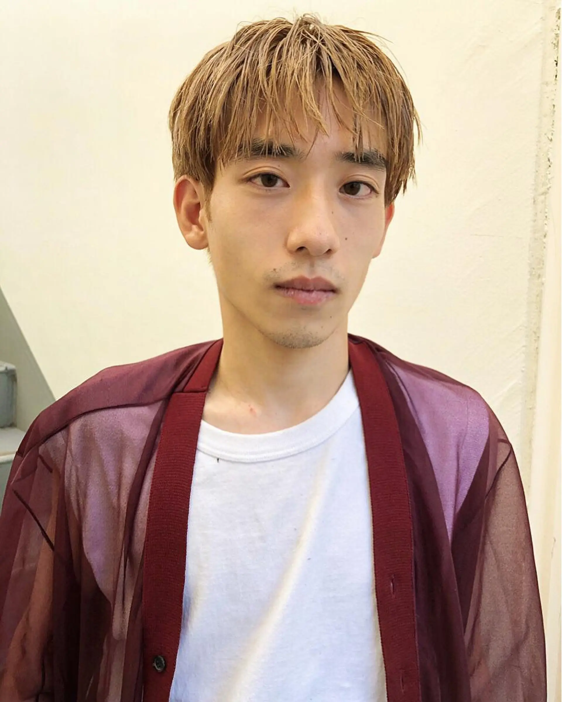 ショート カラー メンズ マッシュ カット ヘアカラー トリートメント Loom.所属・村上雅人 ナチュラルモードのヘアスタイル