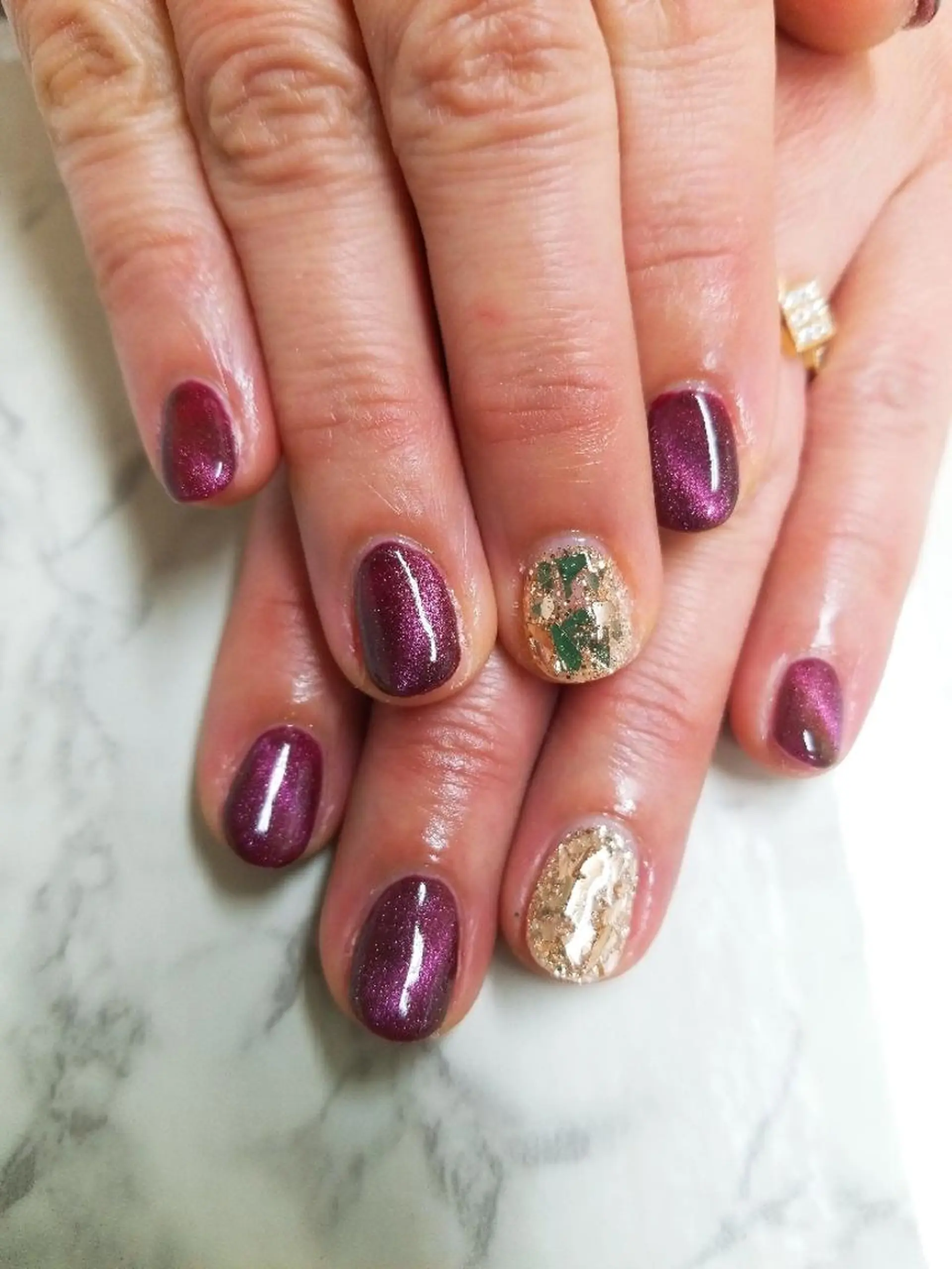 ネイル アートネイル ジェルネイル マグネットネイル 持ち込み ニュアンスネイル 河野ちえ (雑誌掲載サロン)のネイルデザイン