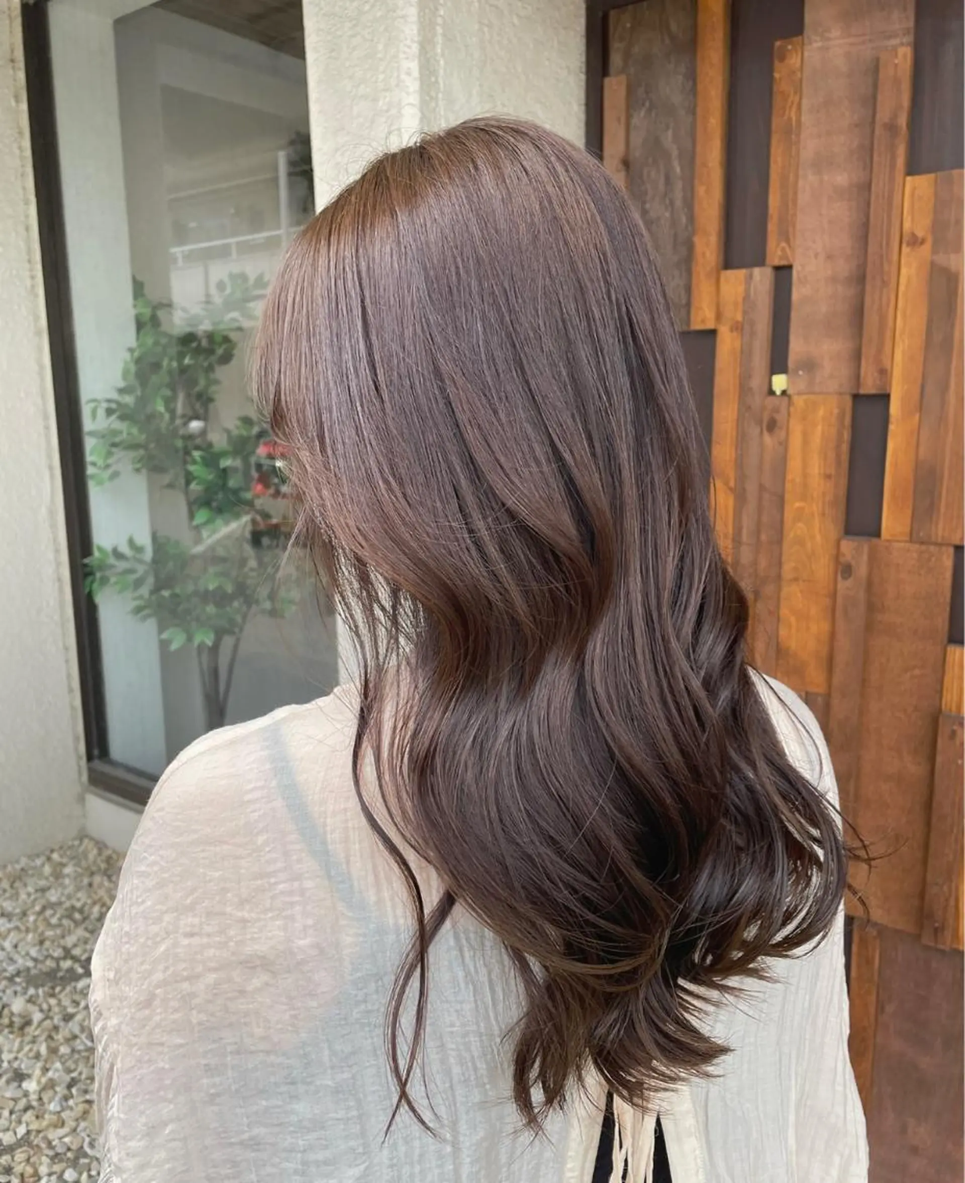 ロング ピンクブラウン カット ヘアカラー 🌝秦 美羽🌝のヘアスタイル