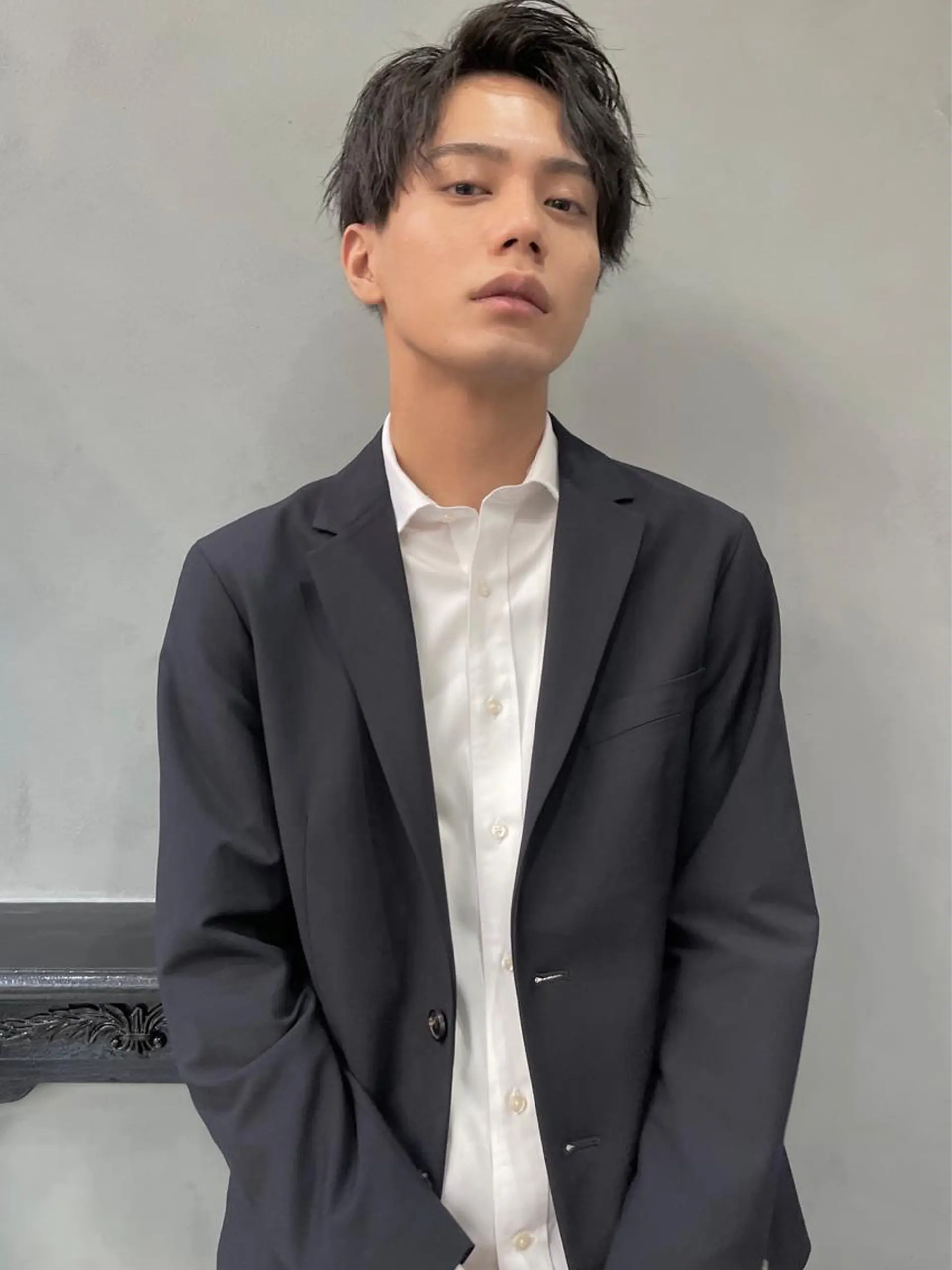 ミディアム メンズ 艶カラー/フェイス レイヤー/たむのヘアスタイル