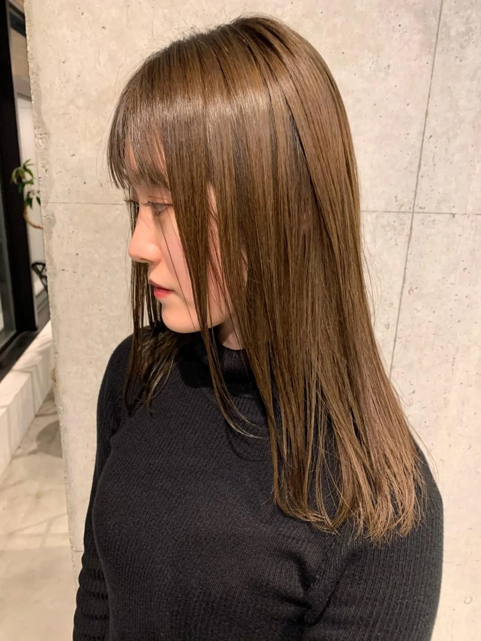 セミロング ピンクベージュ/新潟 万代/高橋桃葉🍑のヘアスタイル