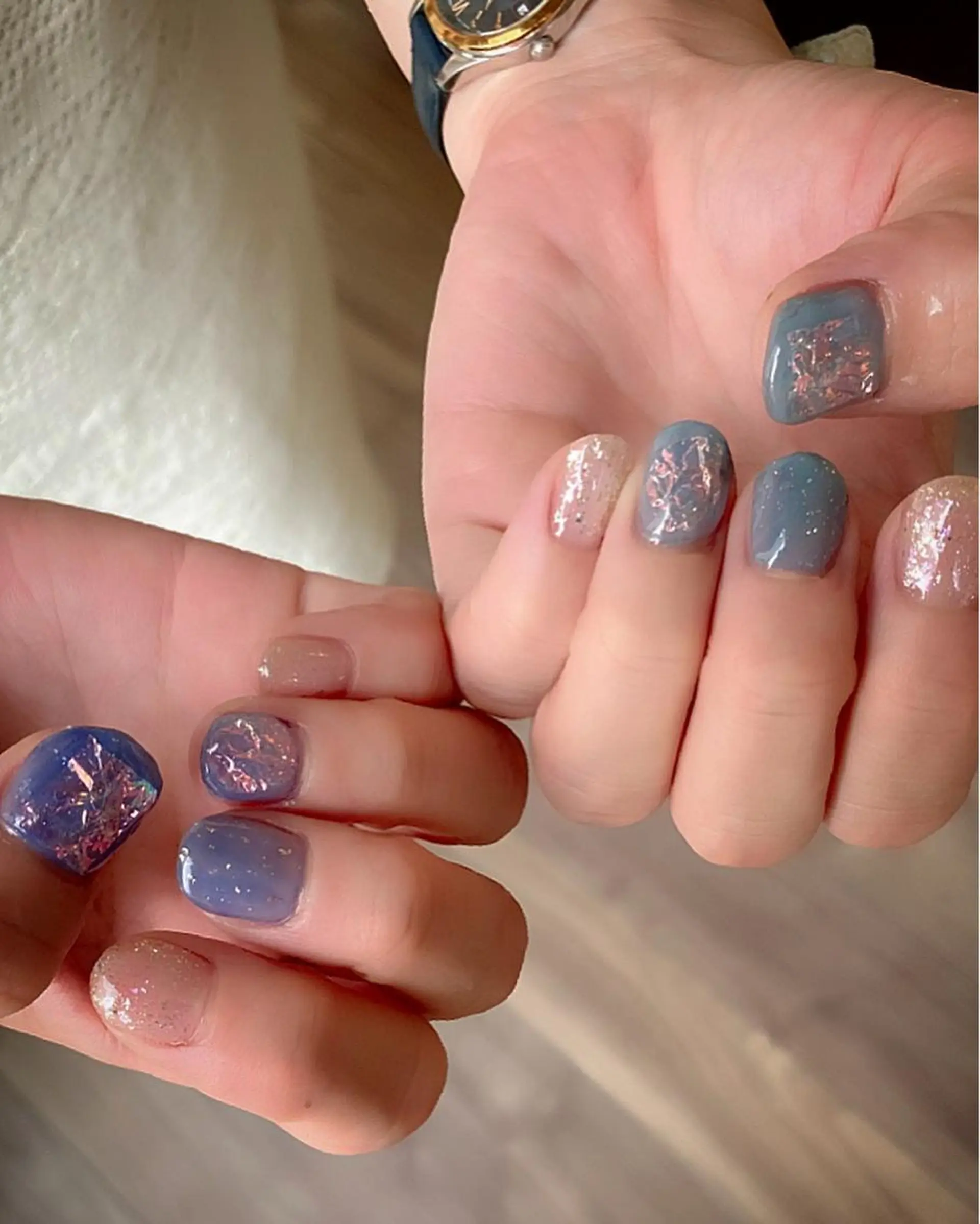 ネイル 氷ネイル・うるうるネイル plunail mikiのネイルデザイン