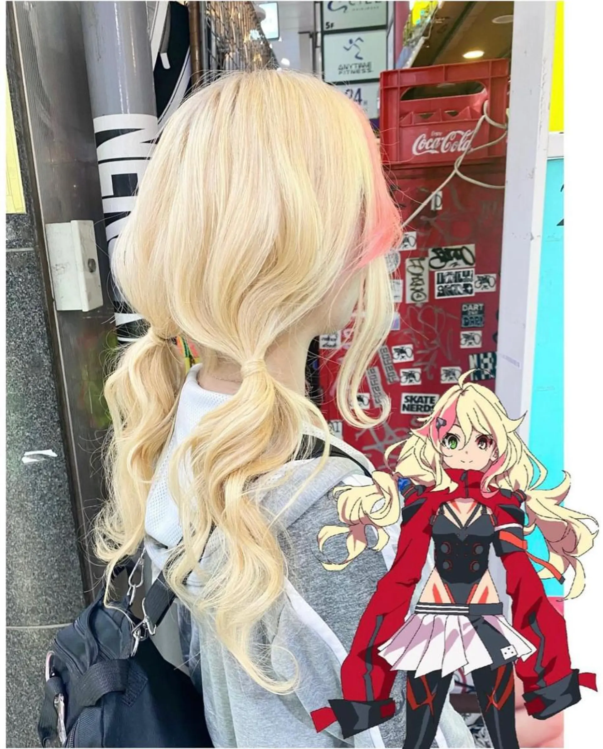 セミロング カラー ブロンド メッシュ ヘアカラー GARU-ガル-所属・TSUNO🦖 派手髪/オタク美容師のヘアスタイル