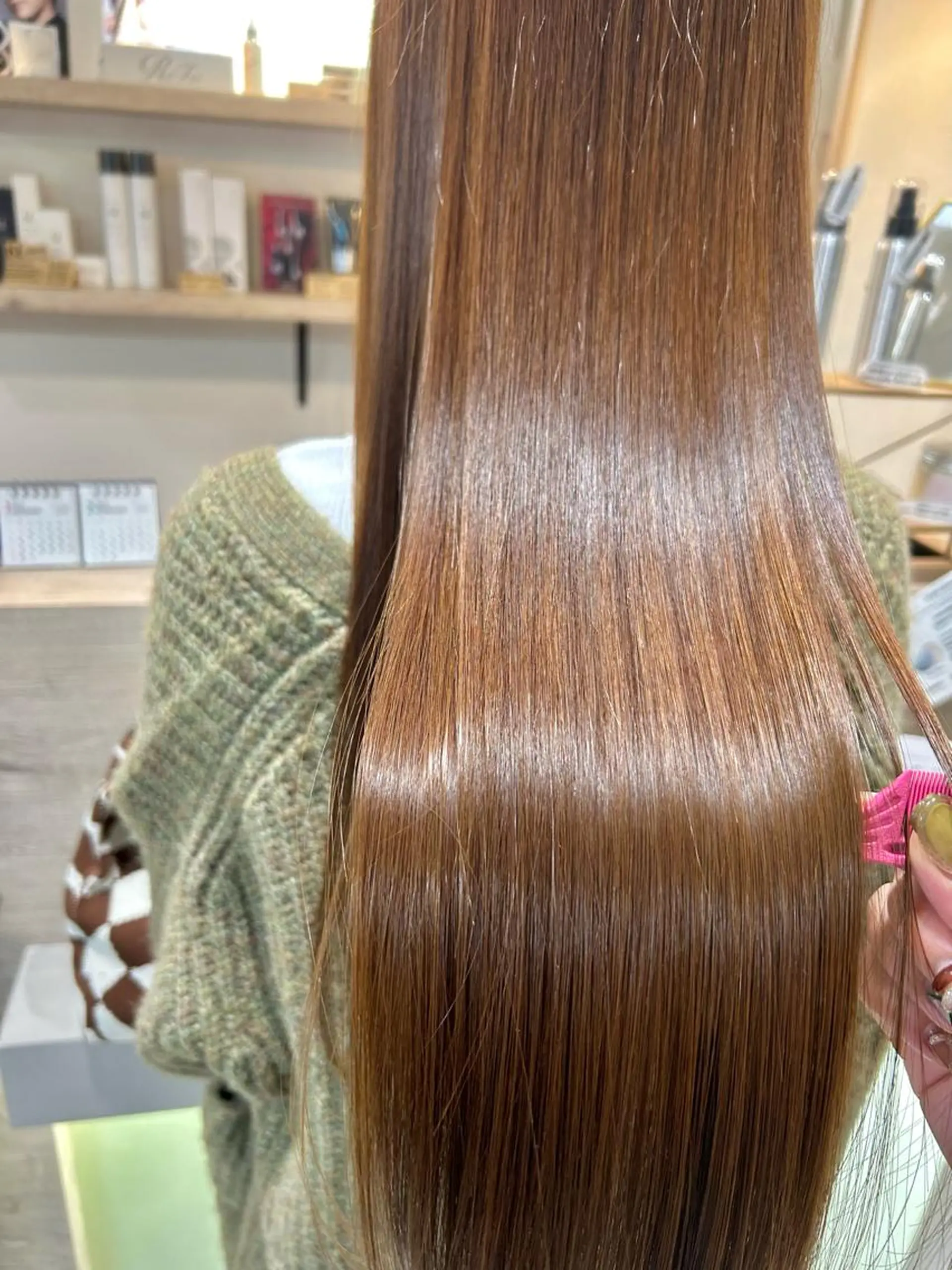 ロング カラー カット ヘアカラー トリートメント 西 めぐみのヘアスタイル