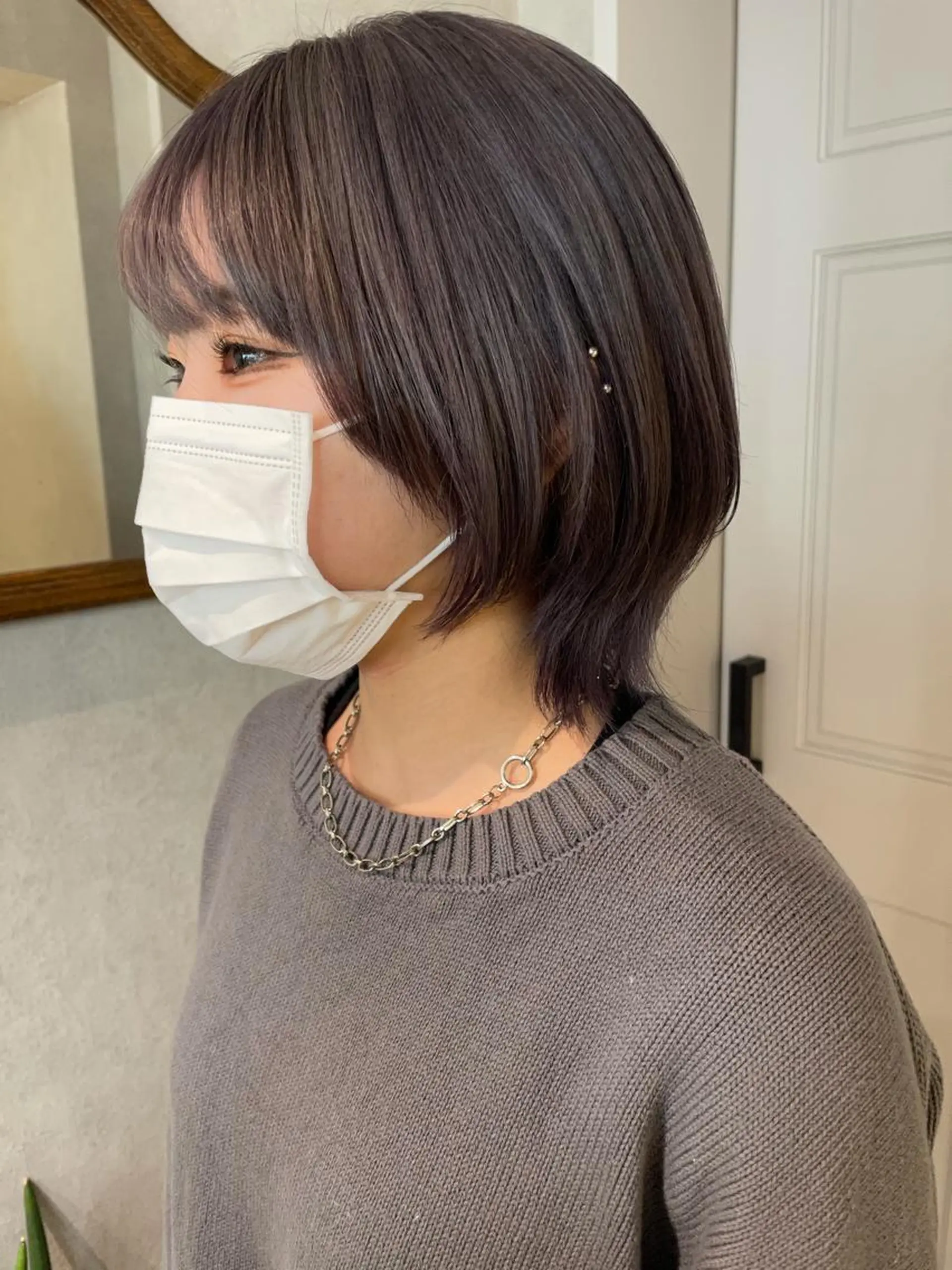 ショート カラー ブリーチ ウルフカット ヘアカラー ナチュラル透明感🌱 小山美樹子のヘアスタイル