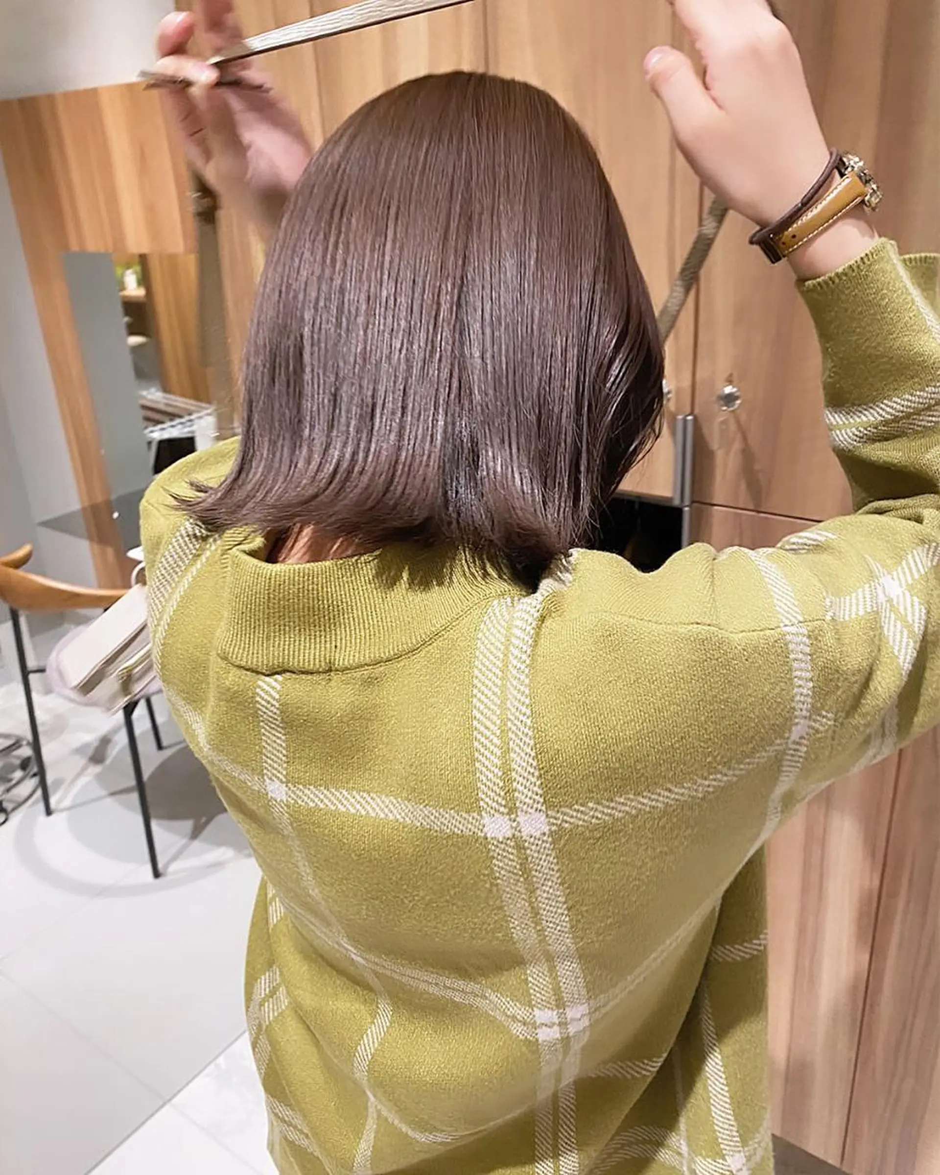 ミディアム 透明感モテ艶髪カラー Gallicaイリサのヘアスタイル