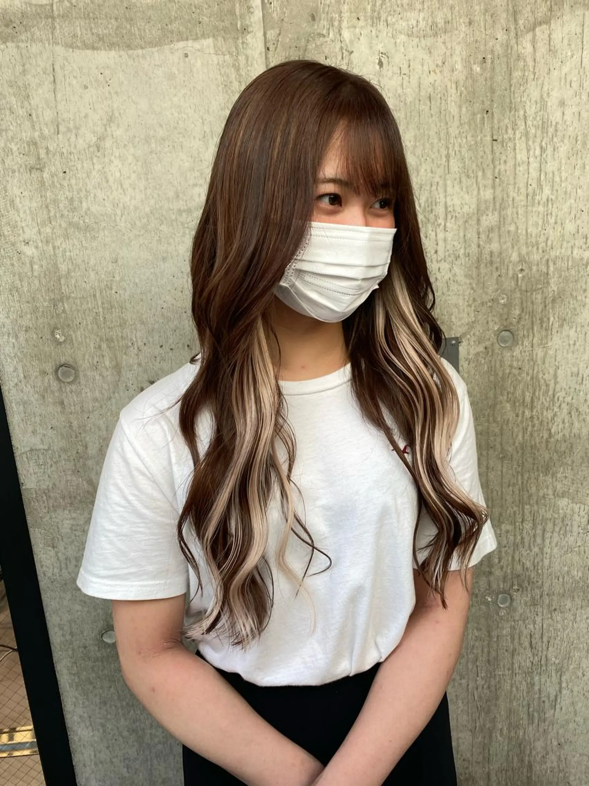 ロング エクステ ハイライト レイヤーカット ロング 🌈透明感カラー ✨松田龍也🌈のヘアスタイル