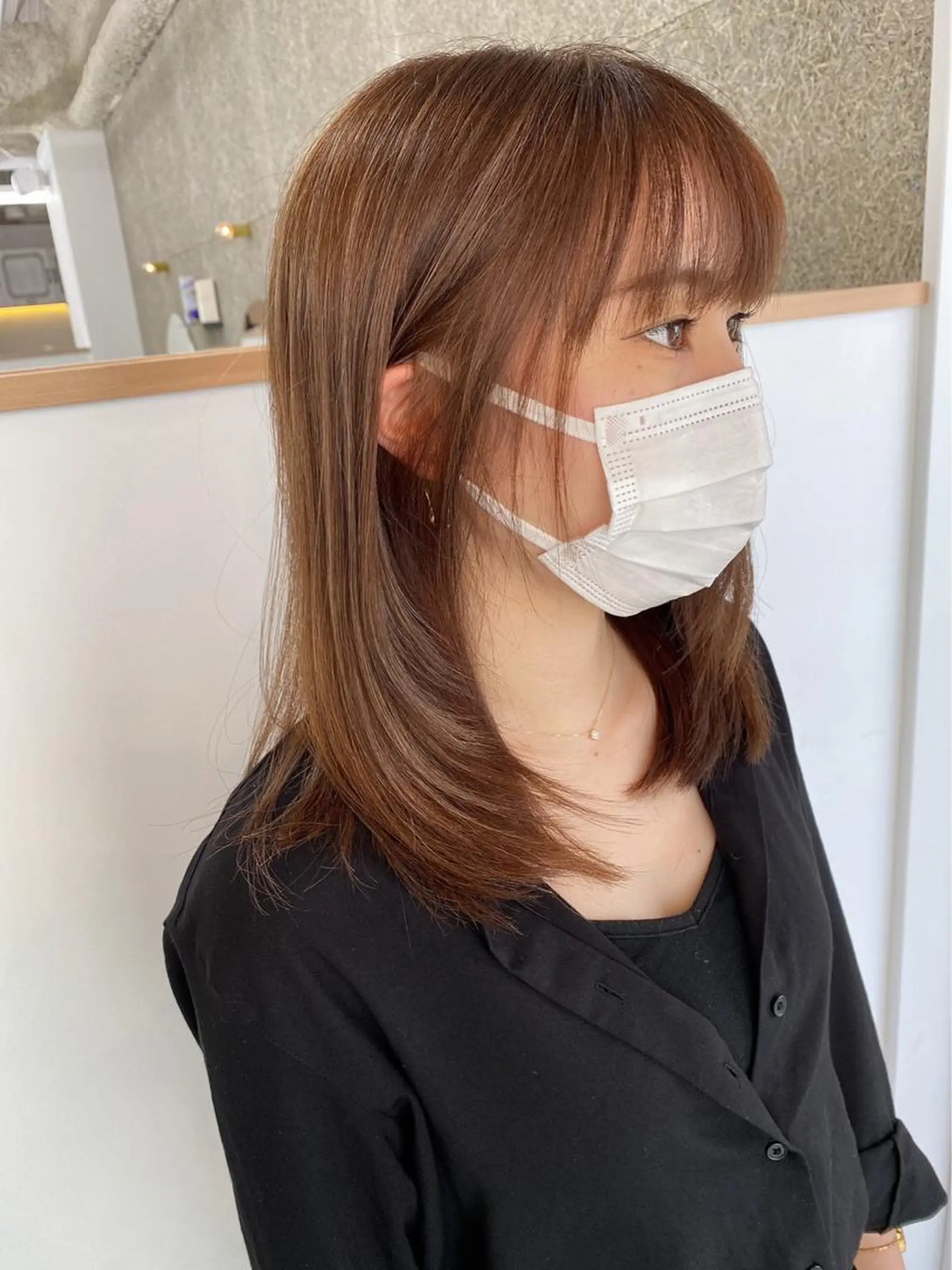 セミロング レイヤーカット Merci メルシー 福岡、今泉のヘアスタイル