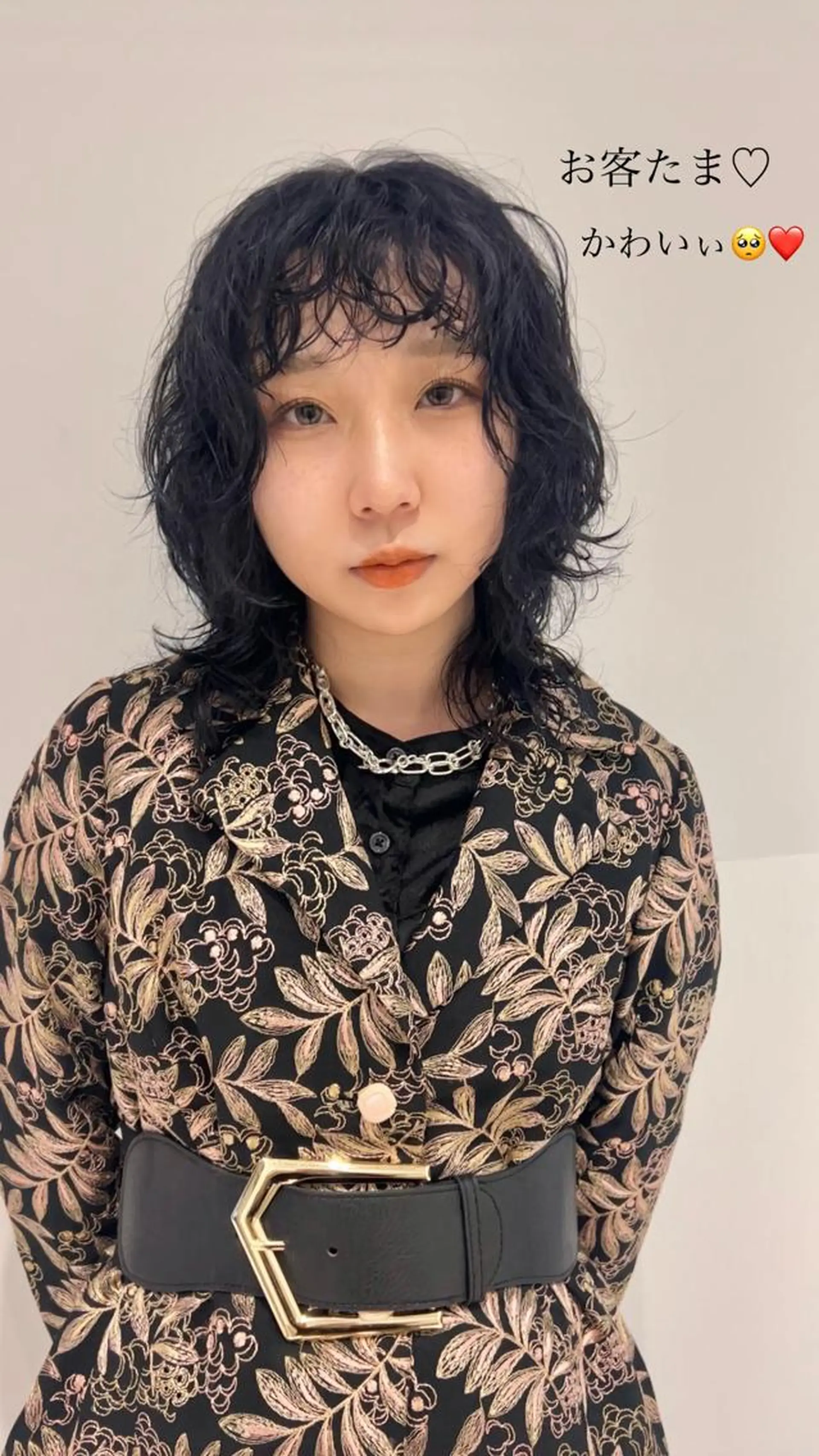 ミディアム カラー カット ヘアカラー トリートメント 宮永 智香のヘアスタイル