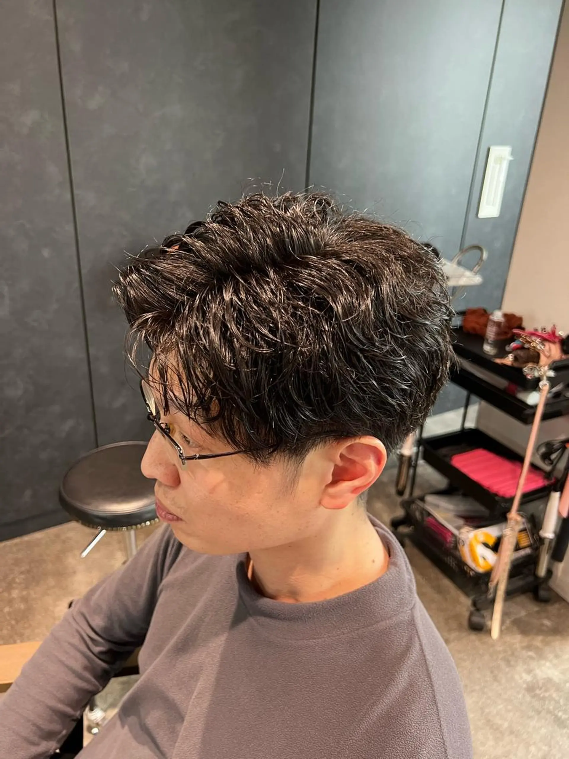 ショート メンズ メンズパーマ/ メンズ特化/寺阪拓真のヘアスタイル