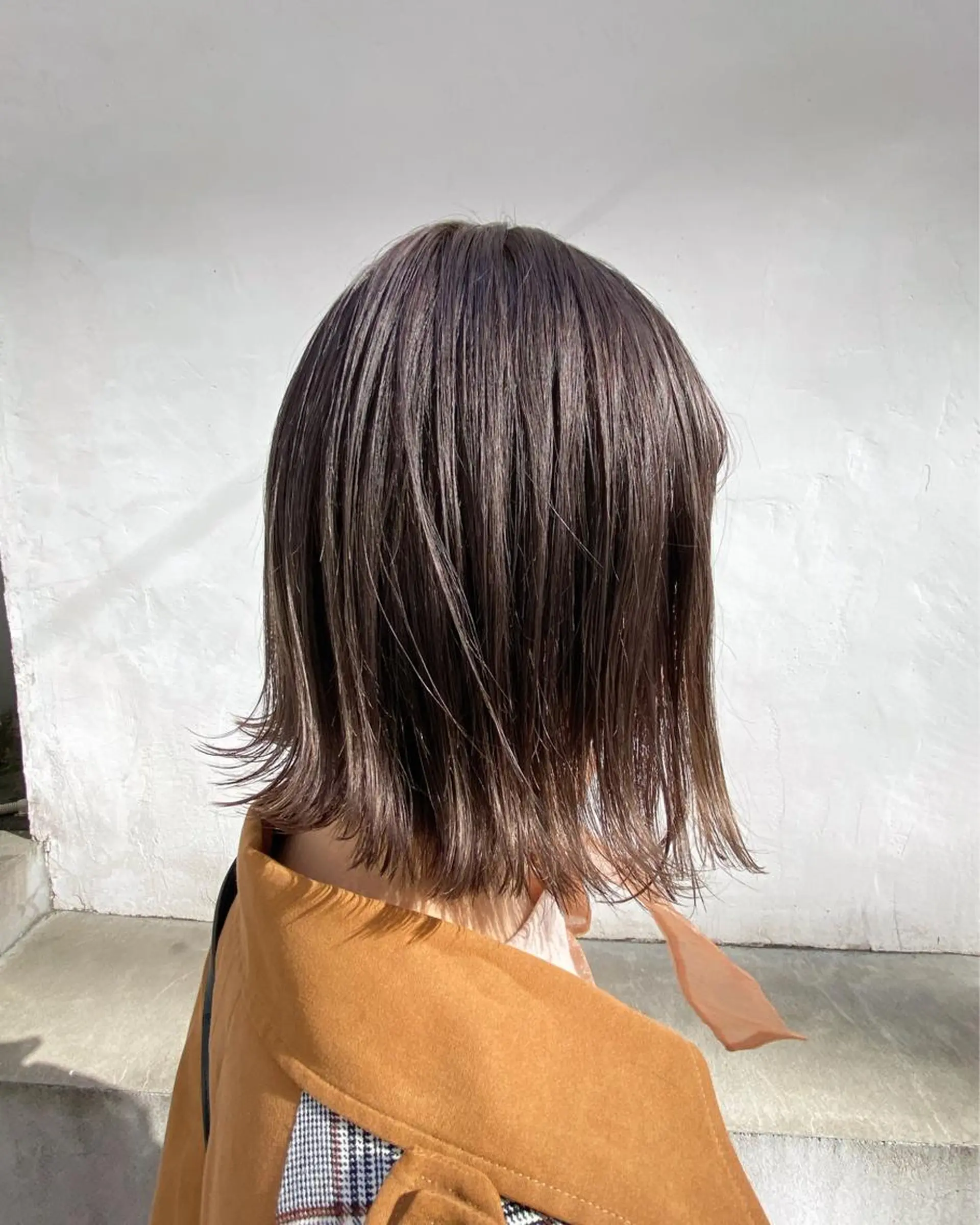 ミディアム カラー カット ヘアカラー トリートメント IVORY.所属・🟩くすみブラウン/ ショート/ボブ/大司のヘアスタイル