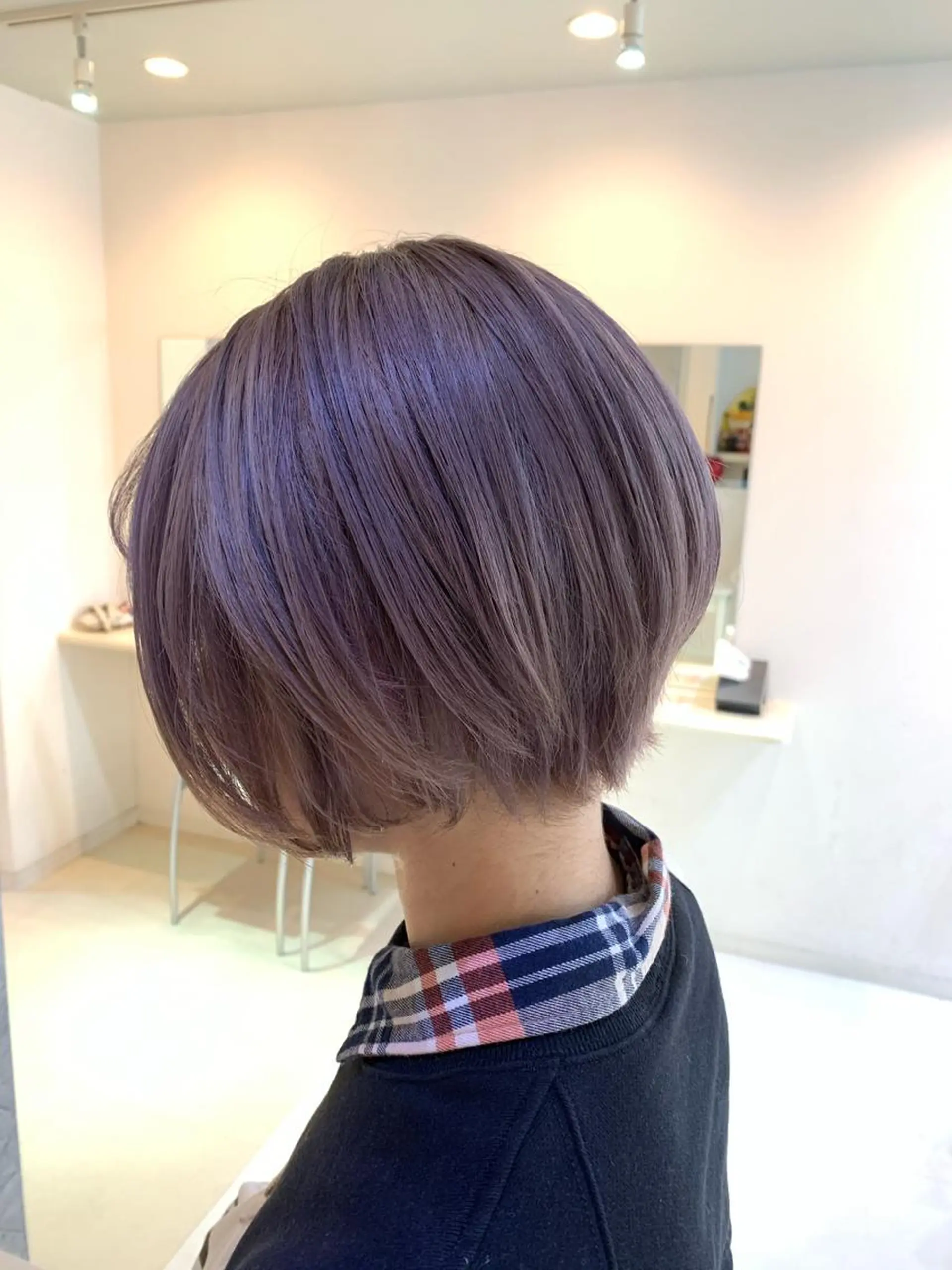 ショート カラー アッシュ ブリーチ ラベンダーカラー ラベンダーアッシュ 渡辺 健太のヘアスタイル