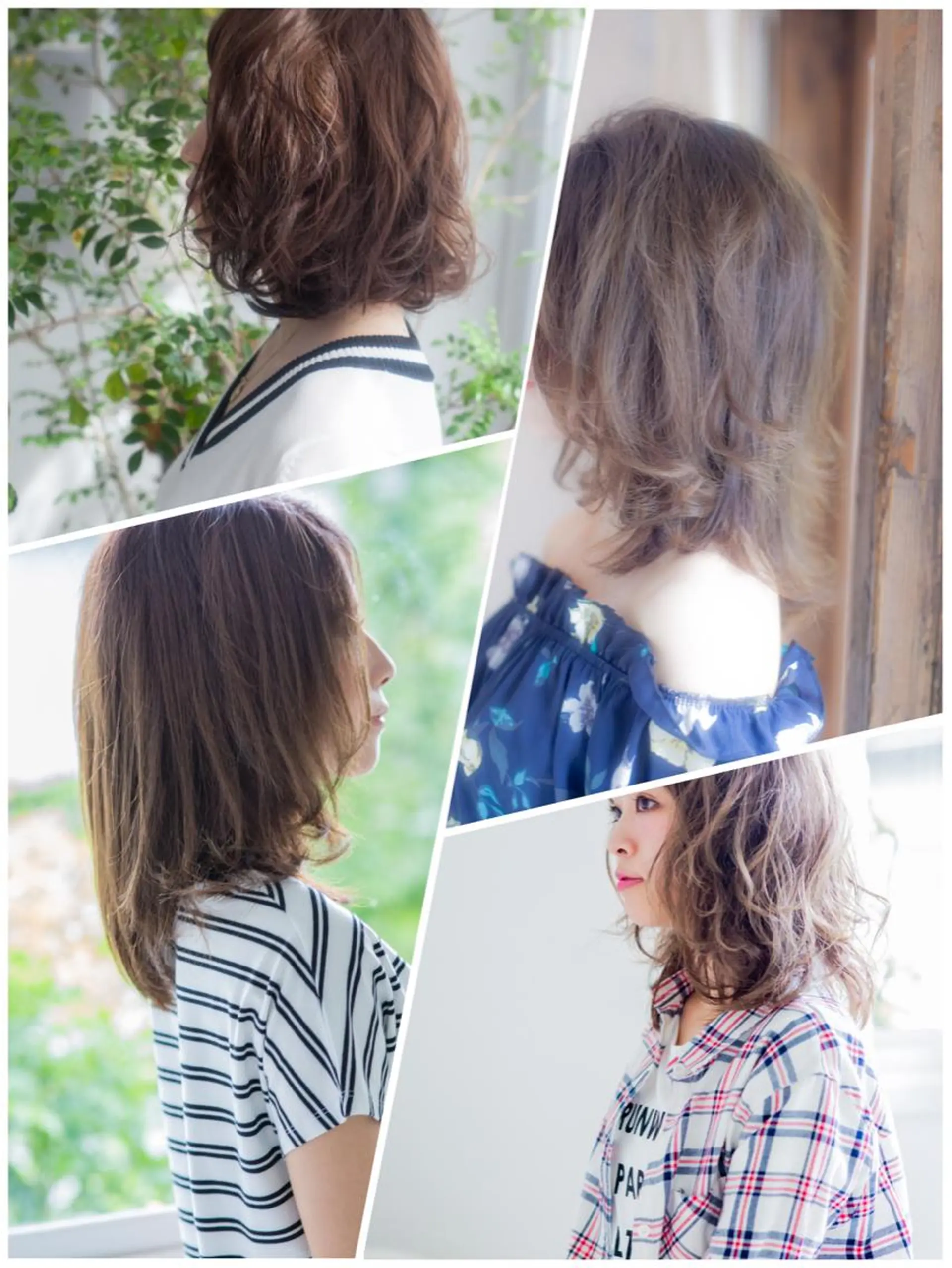 ミディアム カラー パーマ ヤナ マネージャーのヘアスタイル