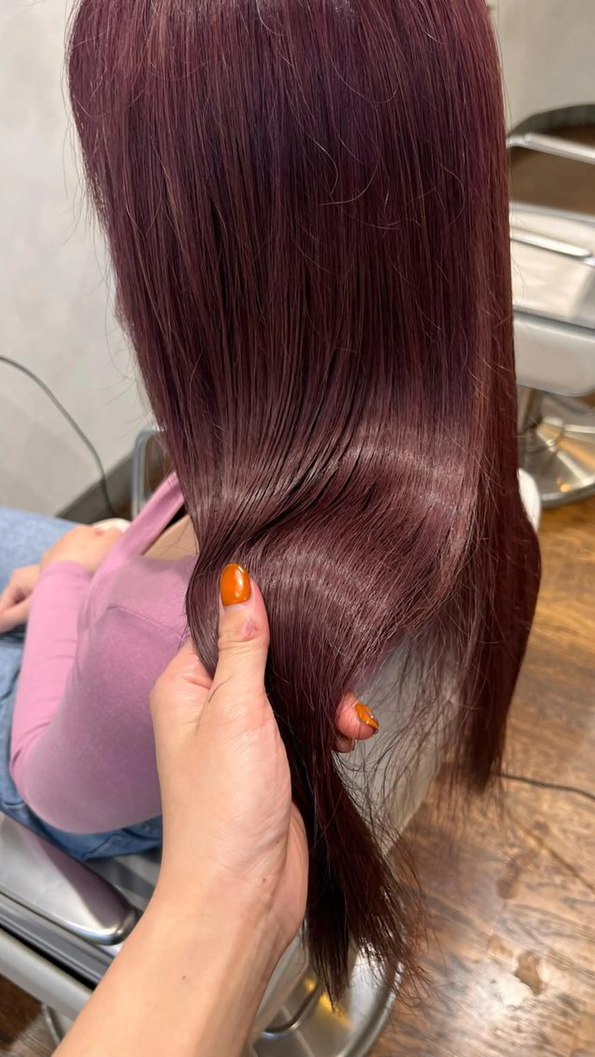 ロング カラー 中村 友香のヘアスタイル