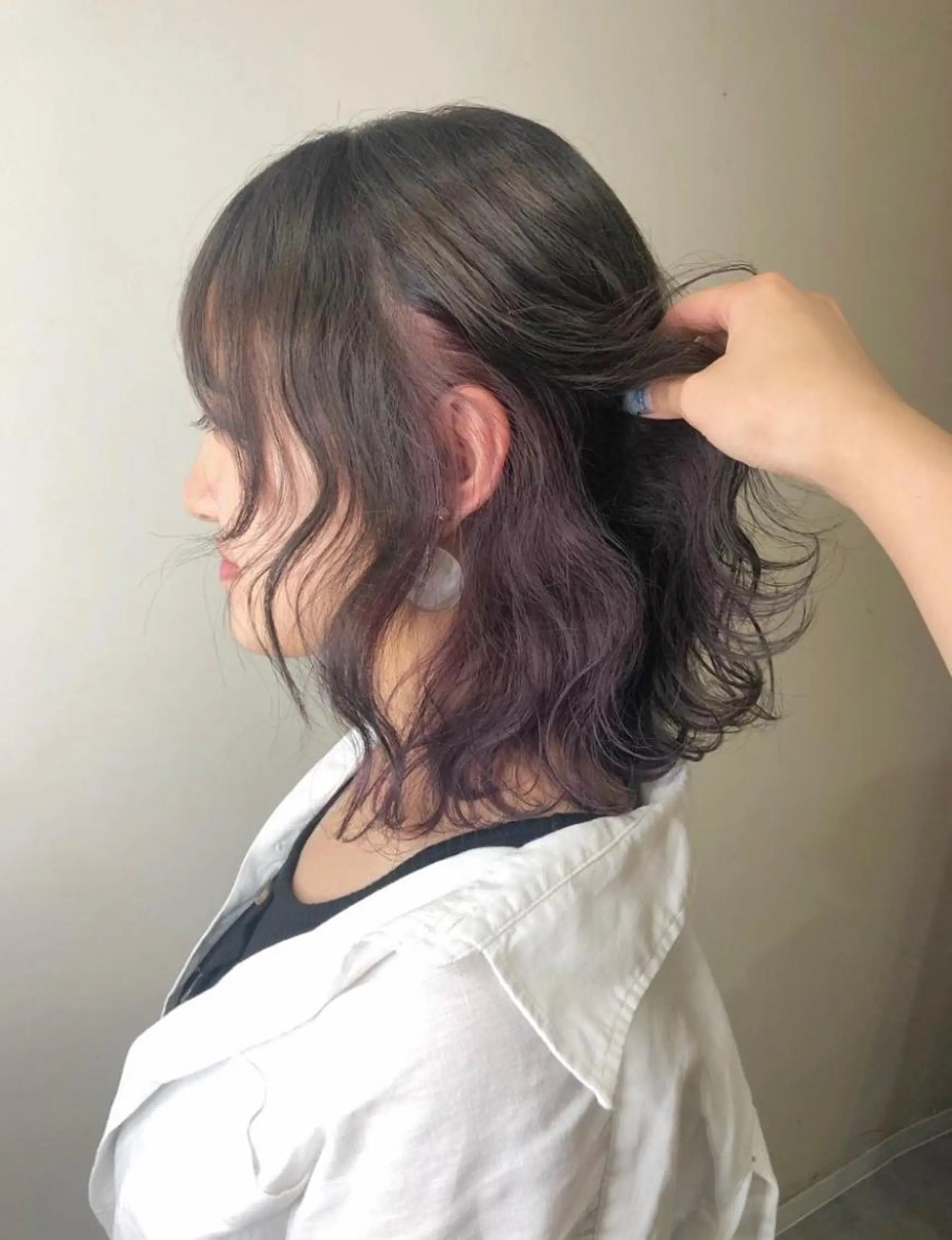 ミディアム カラー ブリーチ インナーカラー ピンクカラー Kimura Miyukiのマツエク・マツパデザイン