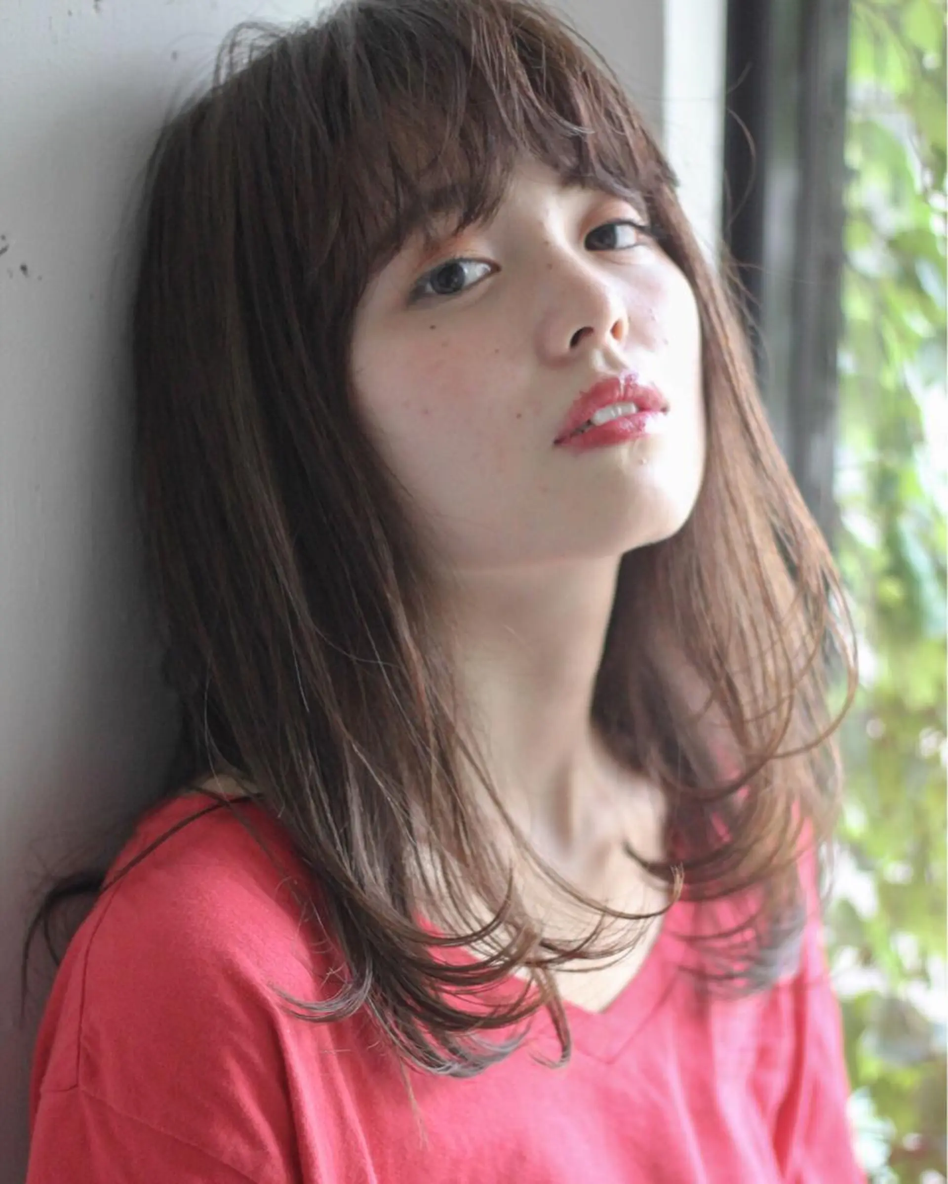 ミディアム 切りっぱなしボブ ミディアムパーマ アッシュ ボブ 外国人風カラー また会いたくなる 美容師【KENTA】のヘアスタイル