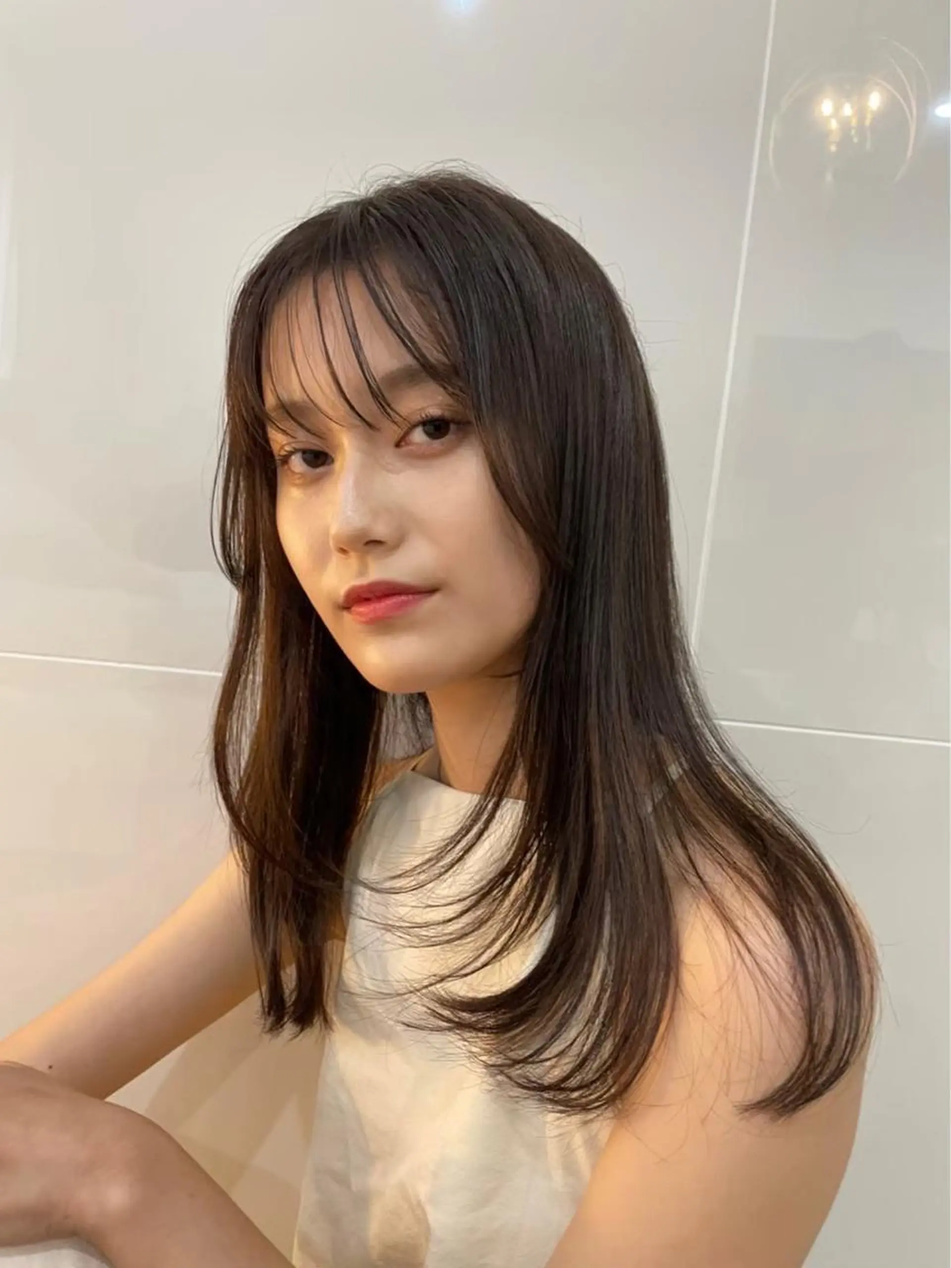 ロング カラー レイヤー/艶カラー /韓国ヘア/高松のヘアスタイル