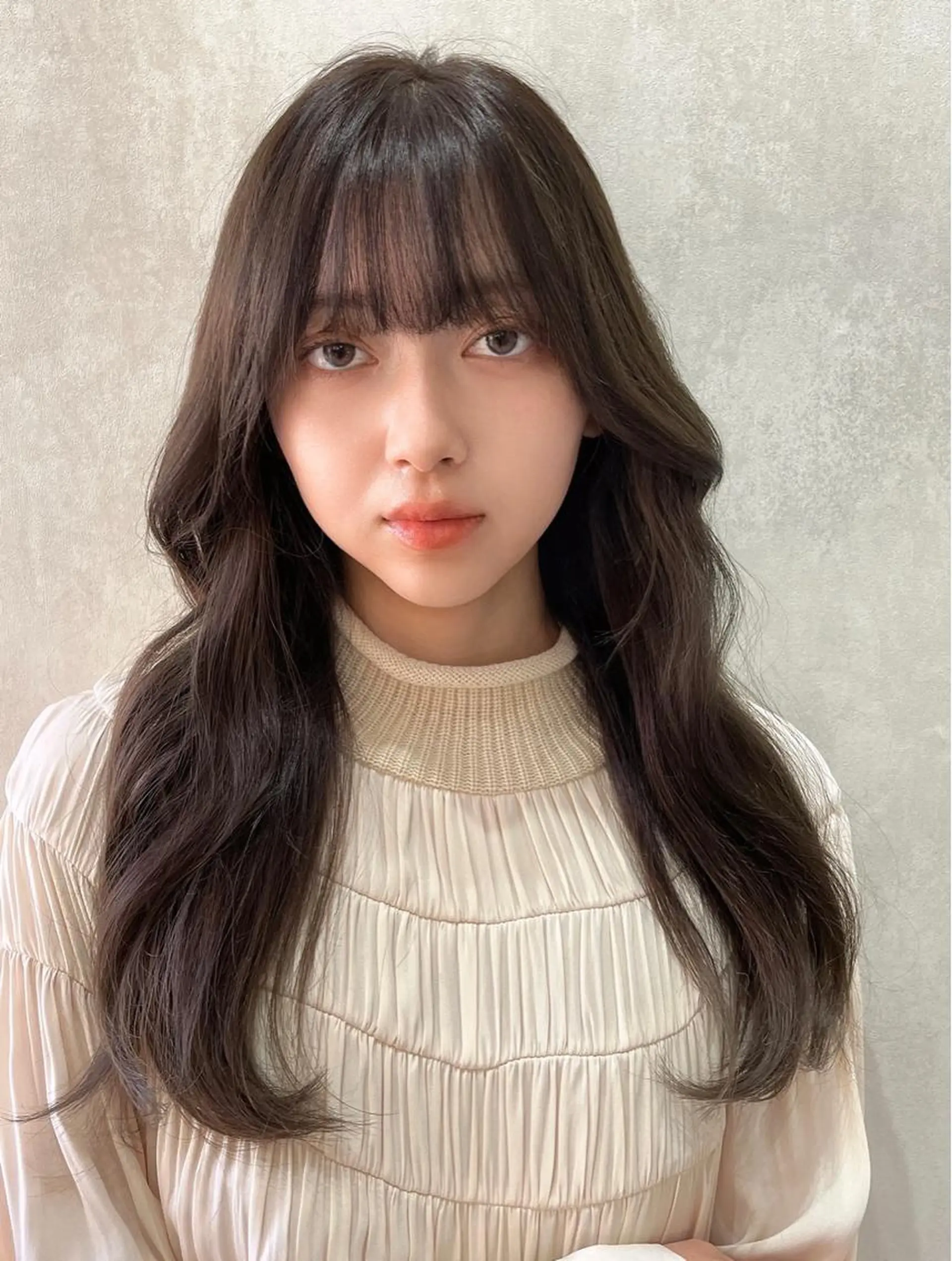 ロング カット ヘアカラー パーマ レイヤー/韓国 ❤️髪質改善　芹奈のヘアスタイル