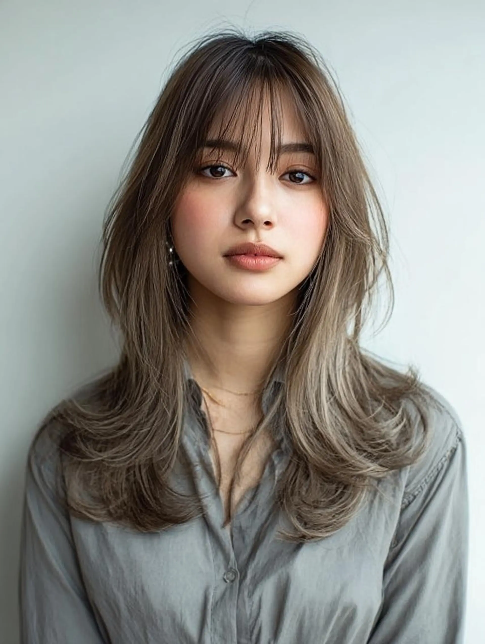 セミロング ハッシュカット 髪質改善 レイヤーカット 縮毛矯正 トリートメント カット ヘアカラー 縮毛矯正 トリートメント 生艶髪＆レイヤー🔔 渋谷お薦めNo.1✨のヘアスタイル