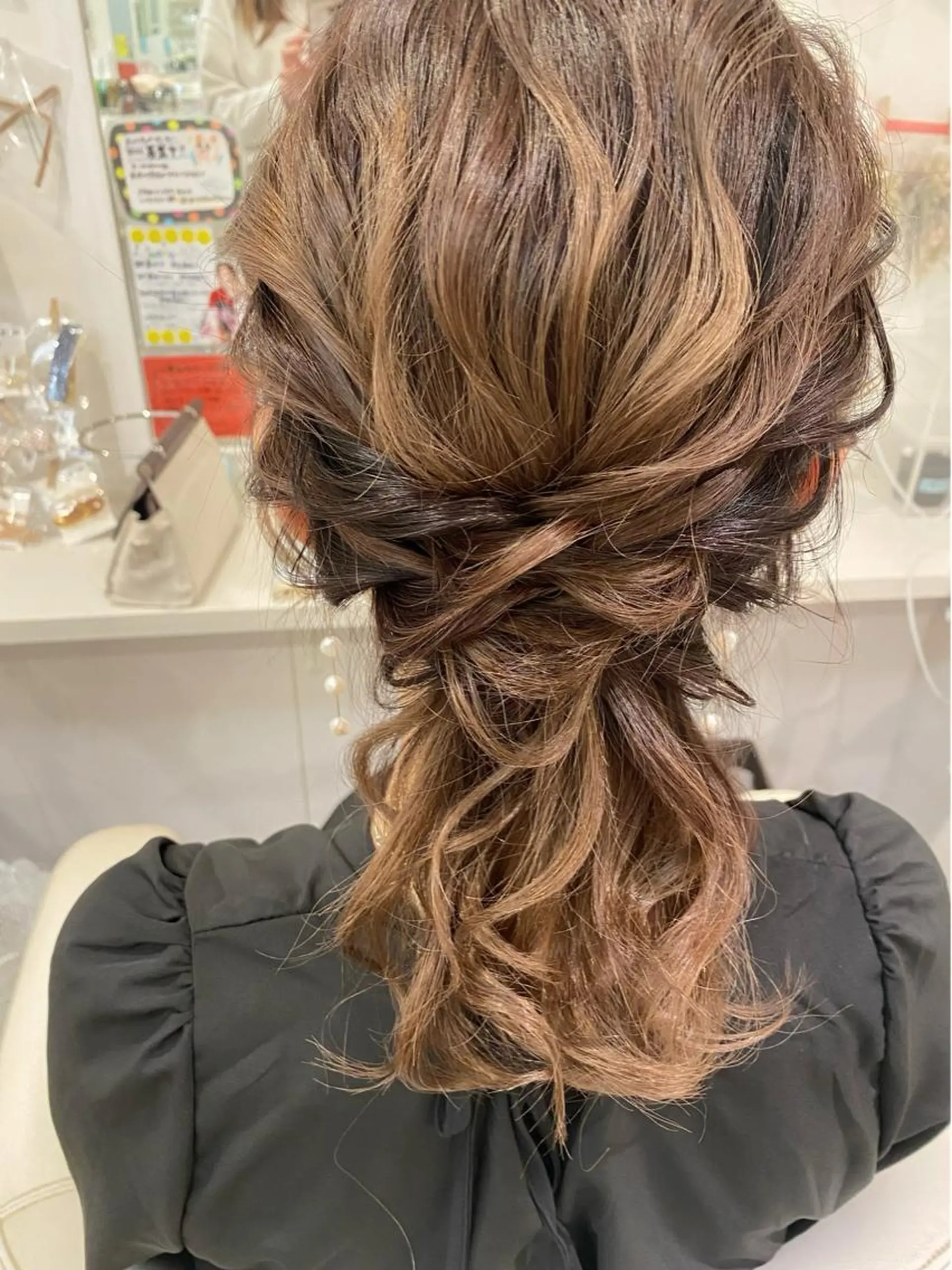 セミロング ヘアアレンジ セットサロン      ラフテル所属・大阪/ヘアアレンジ /似合わせset💐のヘアスタイル