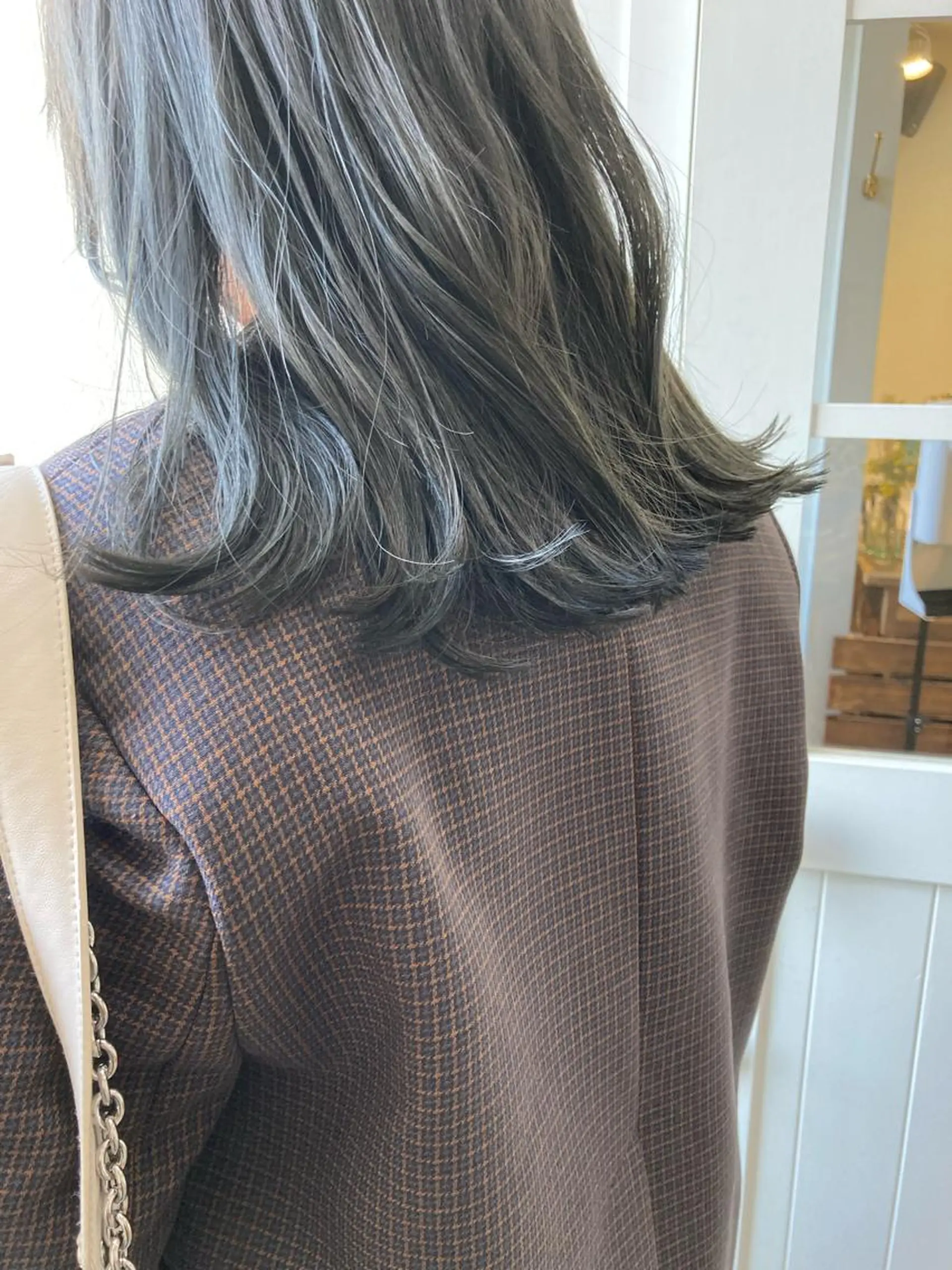 セミロング カラー ベージュカラー オリーブベージュ 縮毛矯正 トリートメント 小木曽智美 /ボブ/ショートのヘアスタイル