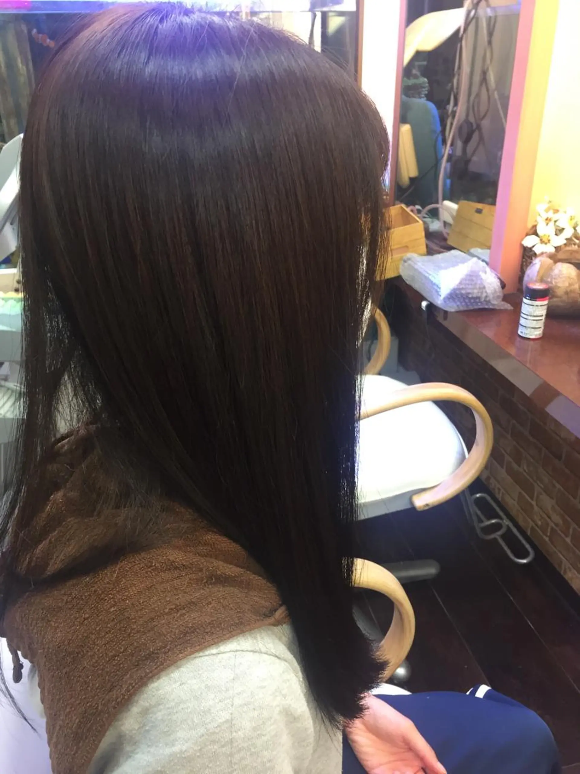 セミロング カラー パーマ 桧山 真のヘアスタイル