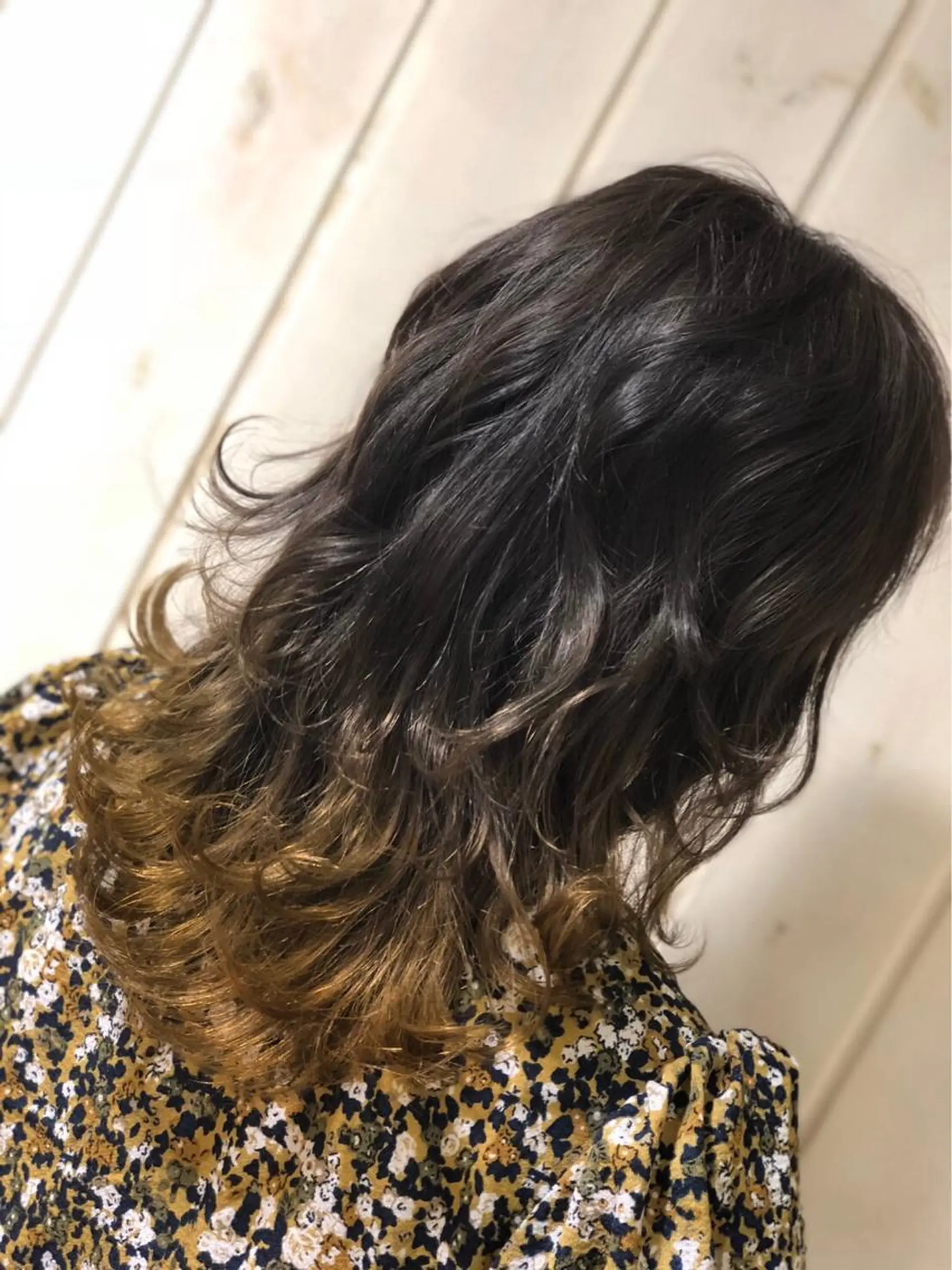 セミロング カラー ブリーチ 辻堂メンズ特化 YU-YAのヘアスタイル