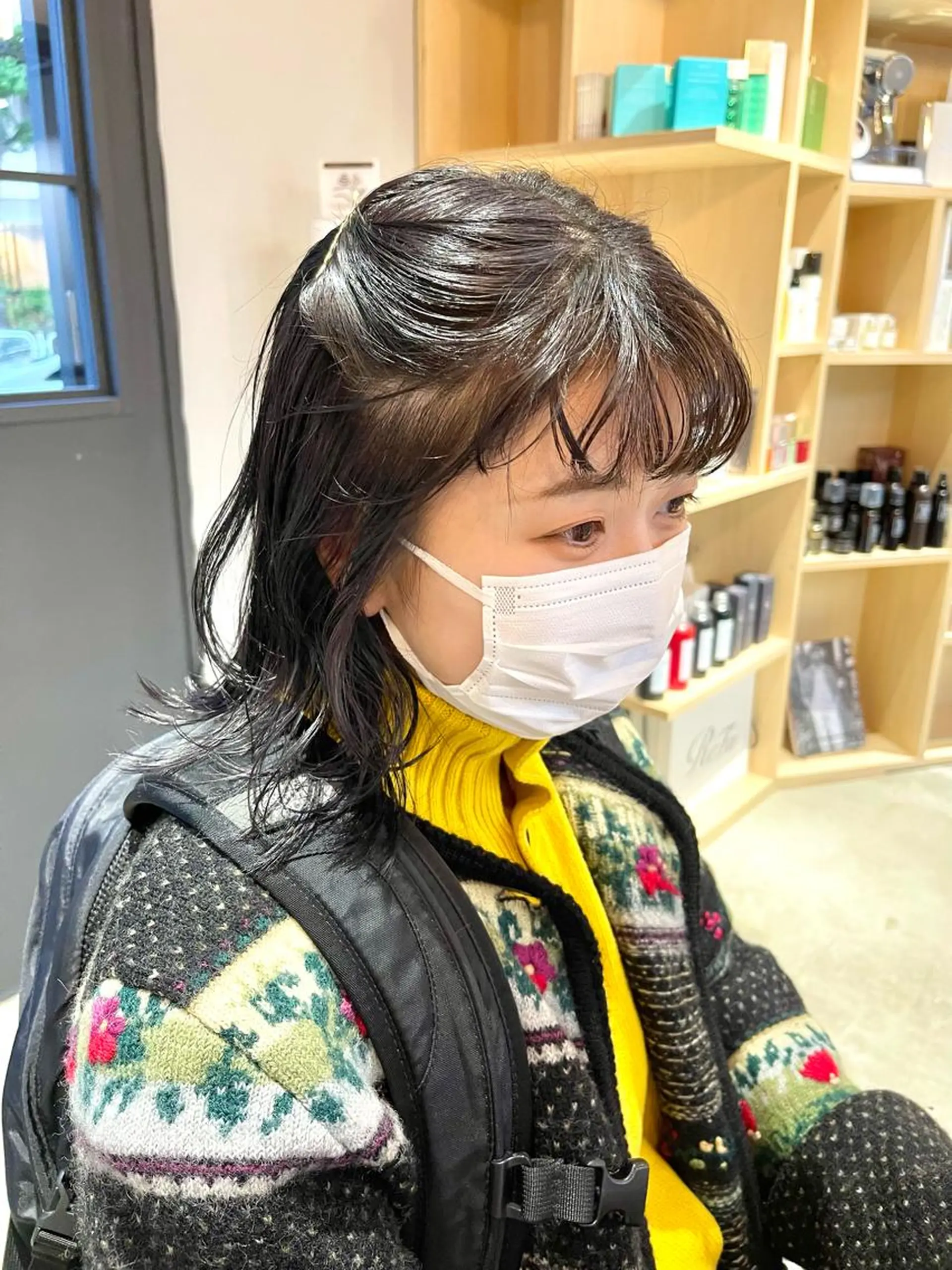 セミロング カラー ヘアアレンジ セミロングパーマ ROCCOeast Rukaのヘアスタイル