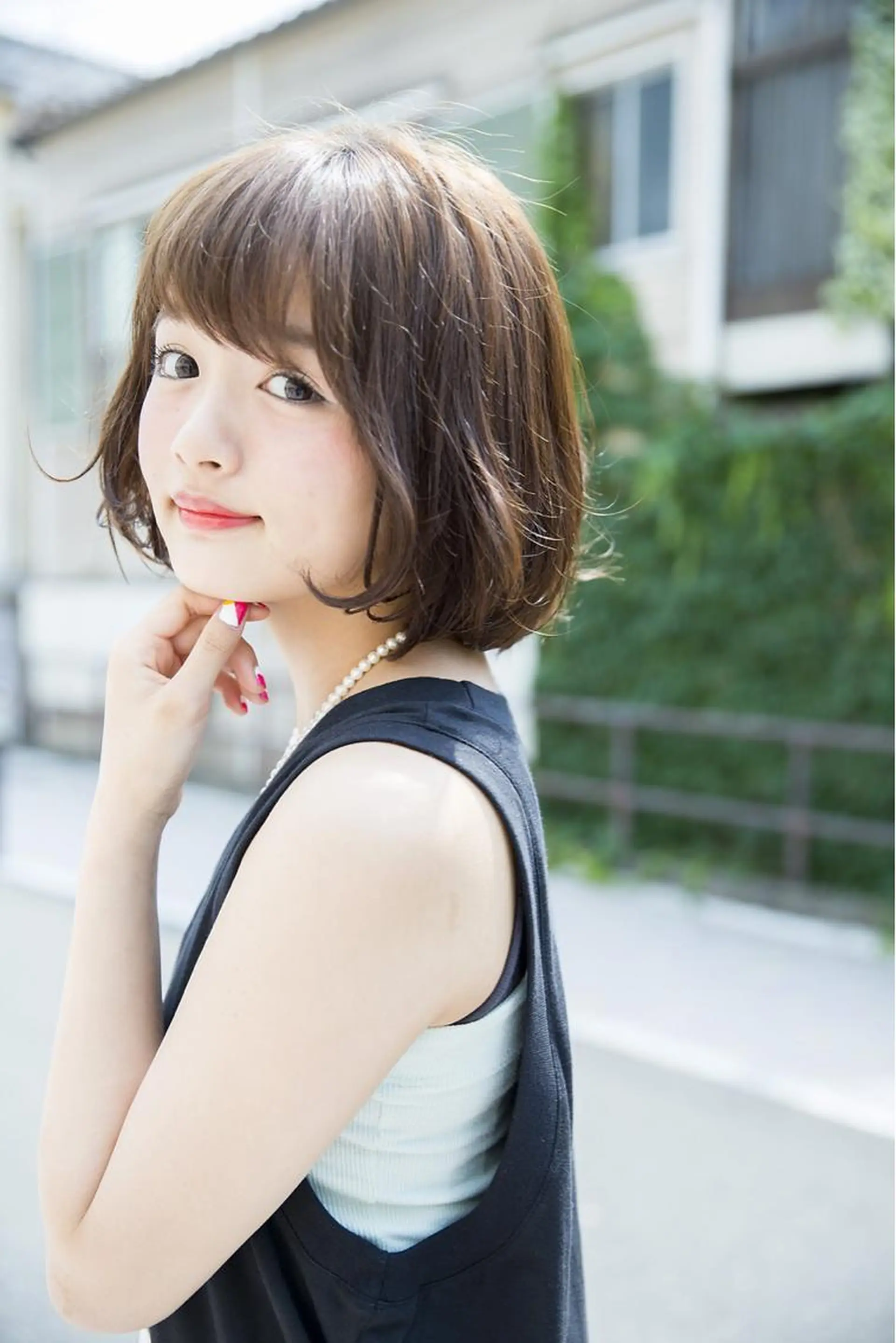 ミディアム カット ヘアカラー トリートメント アーレル 池袋のヘアスタイル