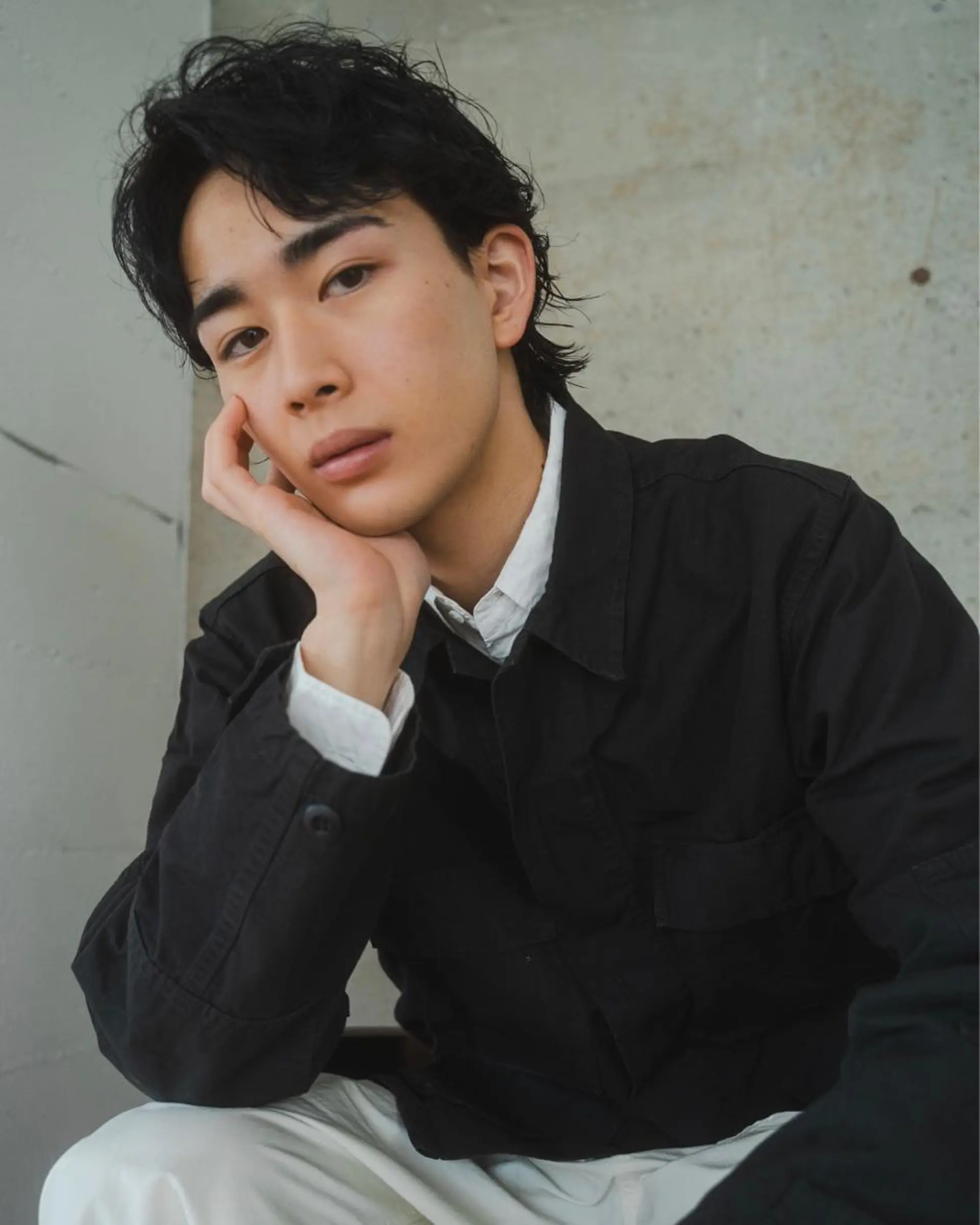 パーマ メンズ カット パーマ yumeka🩶ボブ 暖色/透け感カラーのヘアスタイル