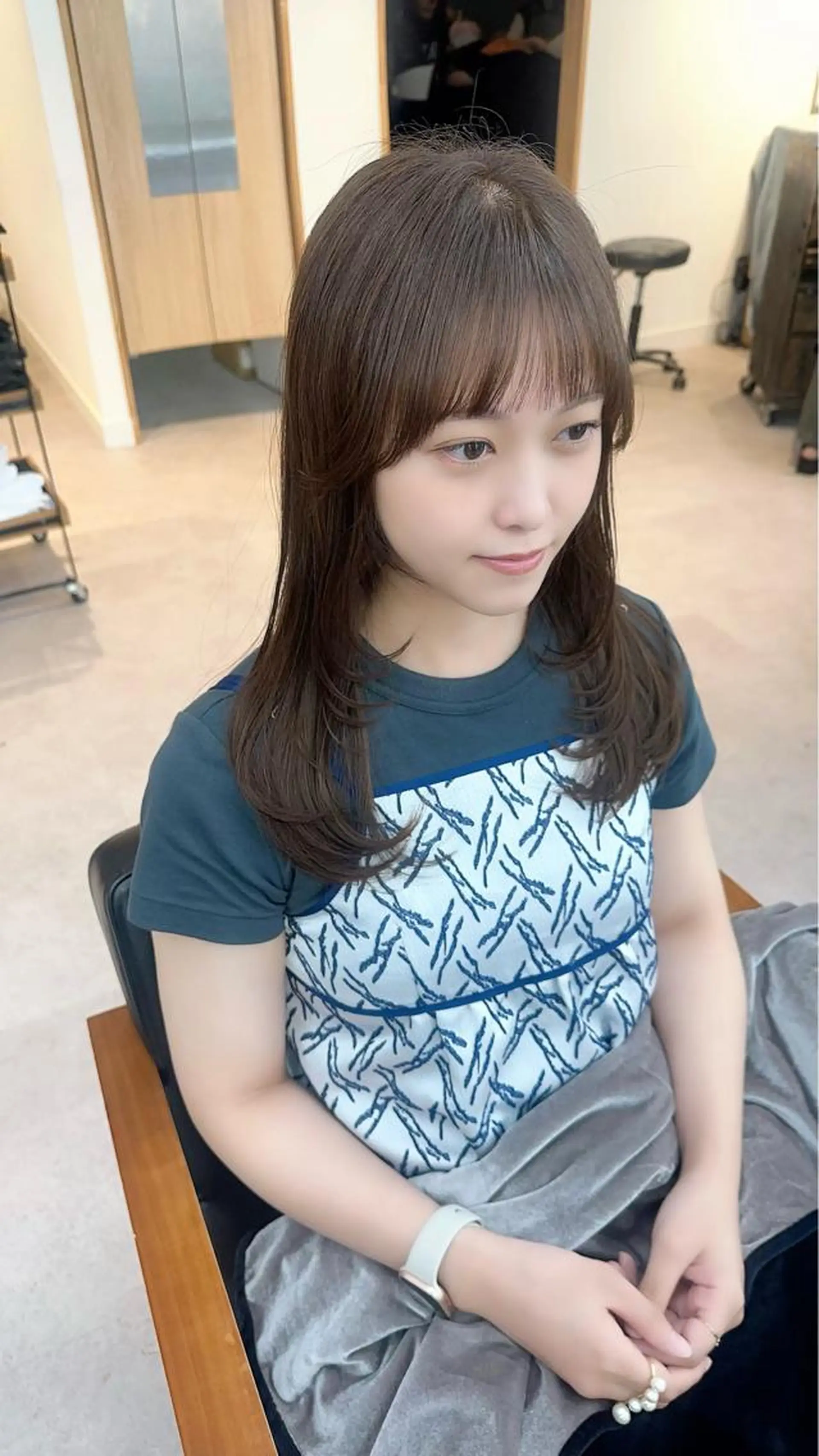 セミロング カラー パーマ ヘアアレンジ メンズ キッズ ネイル マツエク・マツパ アイブロウ カット ヘアカラー 似合わせレイヤー 🌿JUNのヘアスタイル