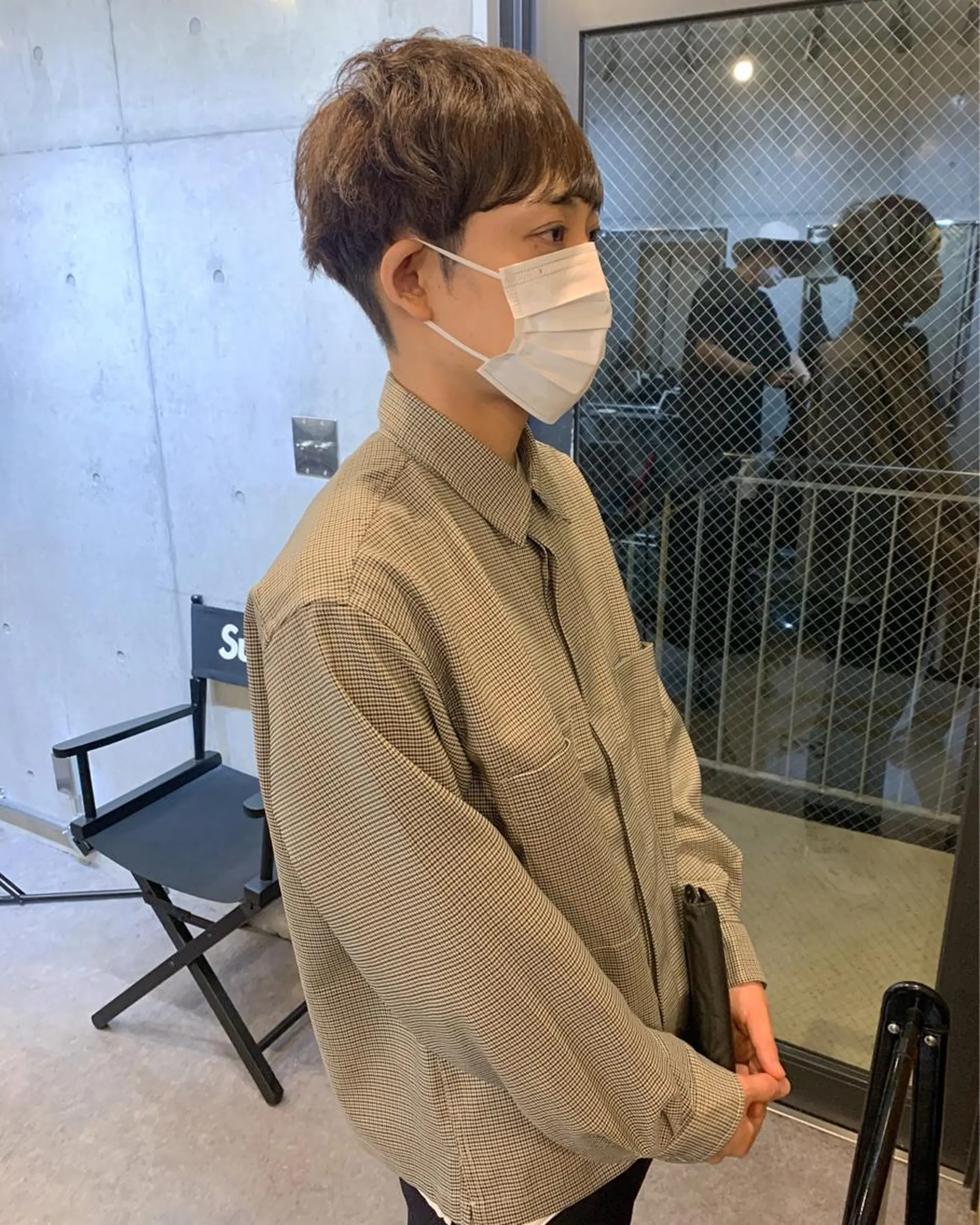 カラー メンズ カット ヘアカラー トリートメント ヘッドスパ ヘアセット 柔らかブラウン/顔周 りレイヤー♡ユウシのヘアスタイル