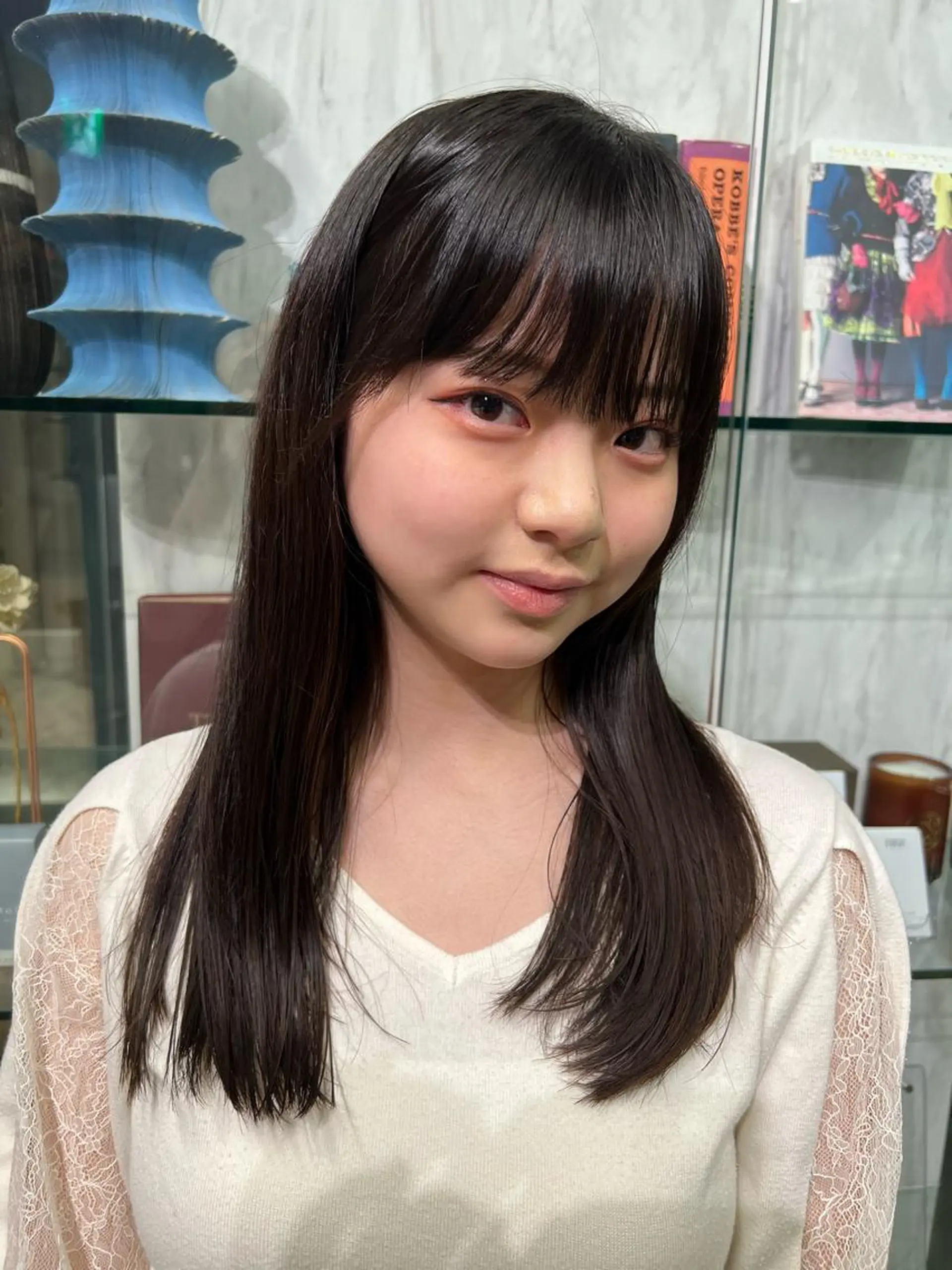 ロング パーマ くせ毛 ストレートパーマ ROBBY所属・松井美樹/似合わせ ガーリー・韓国のヘアスタイル