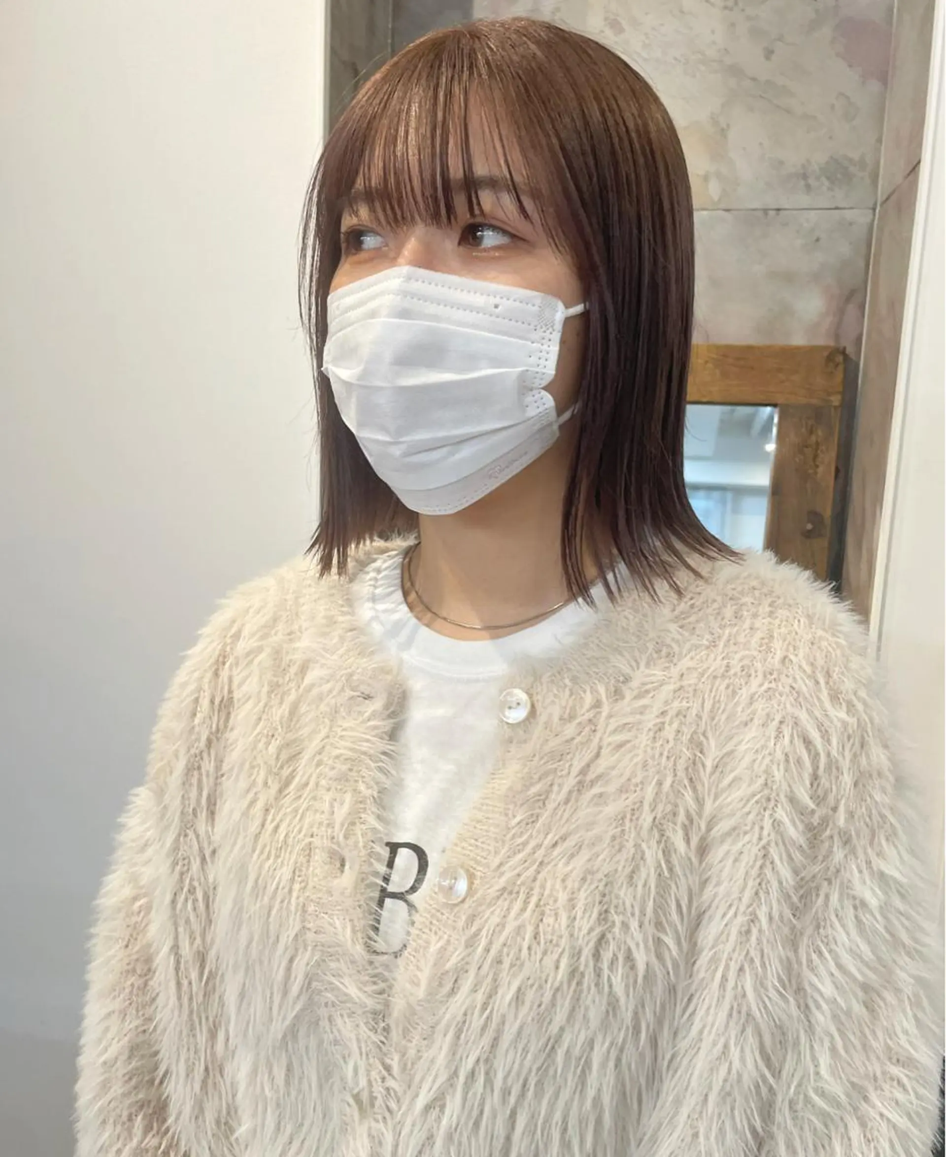 ミディアム カラー 原 菜帆のヘアスタイル