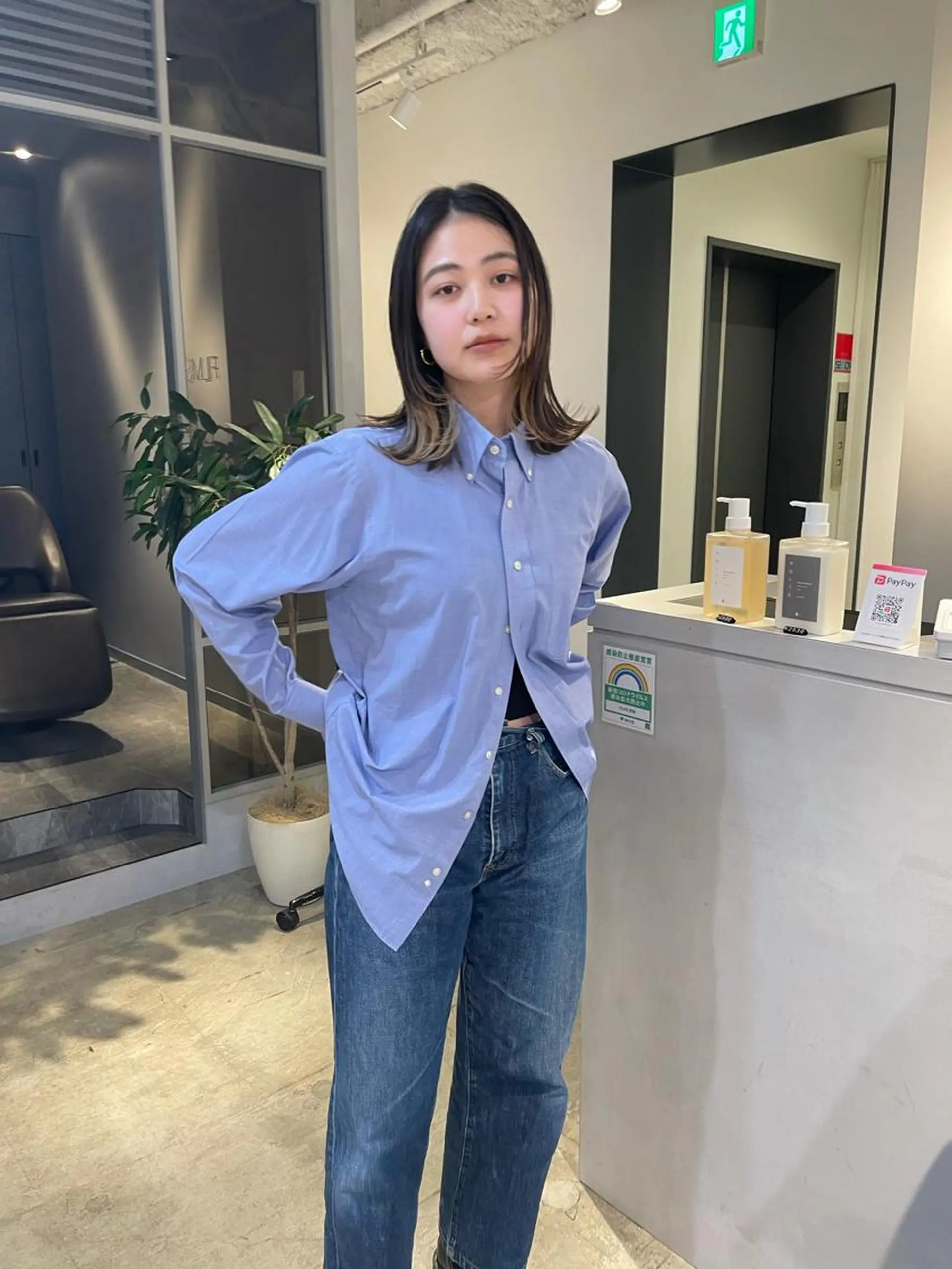 ミディアム カラー 斉藤 瑞恵のヘアスタイル