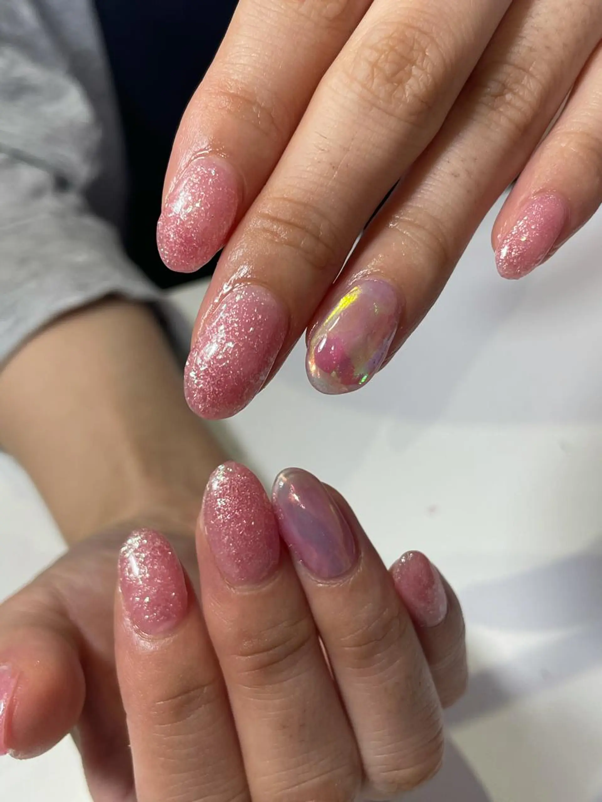 ネイル 氷ネイル・うるうるネイル シンプルネイル ハンドネイル ネイルサロン Sweetのネイルデザイン